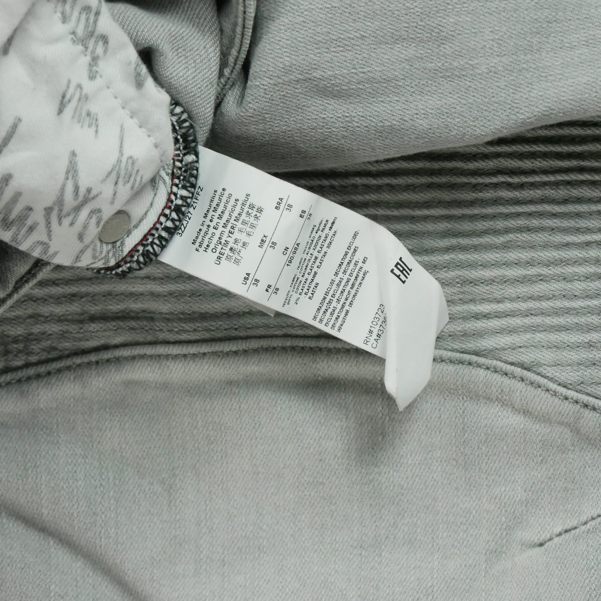 Jean Homme Slim Fit Gris 14