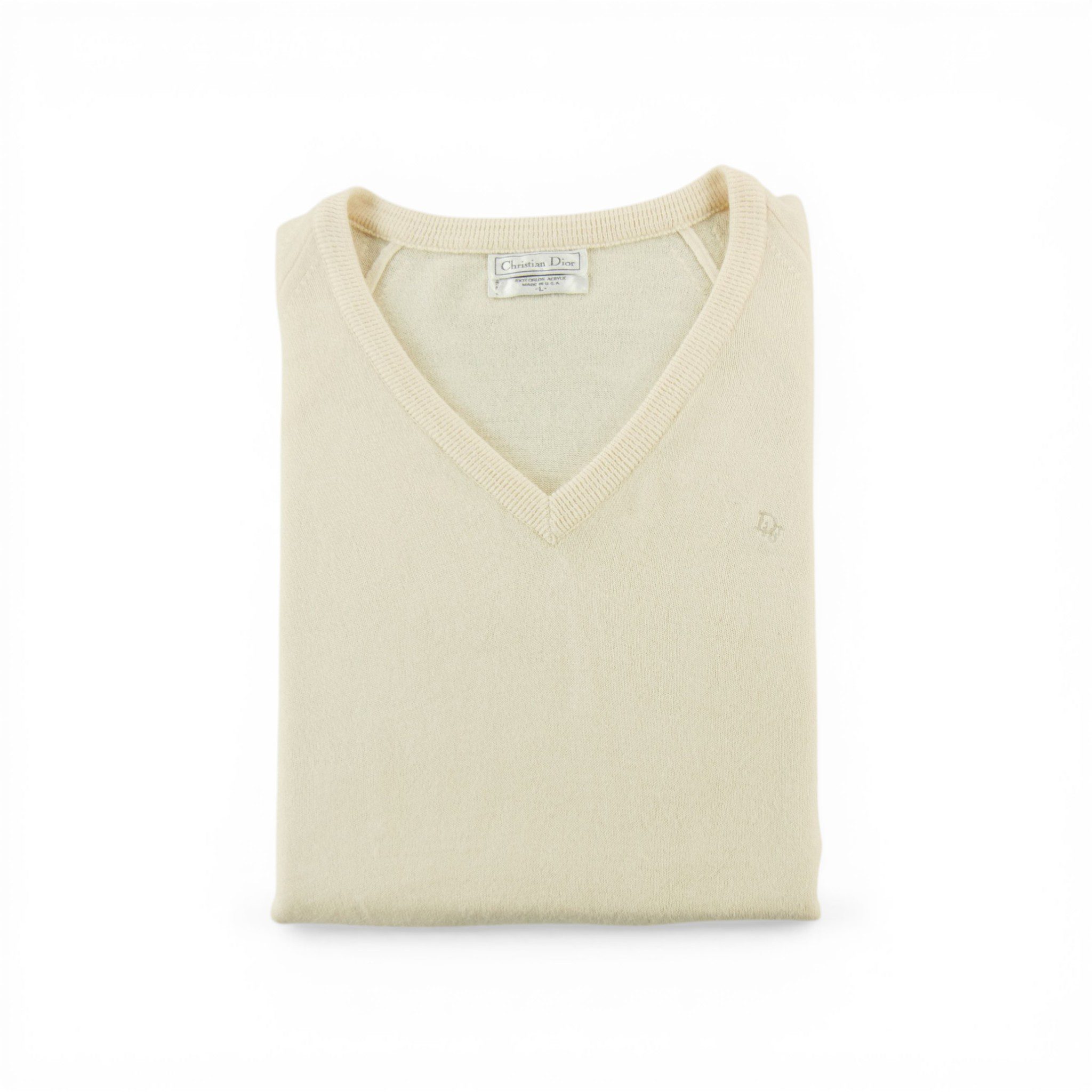 Pull Homme  Vintage Made in USA Jaune 1