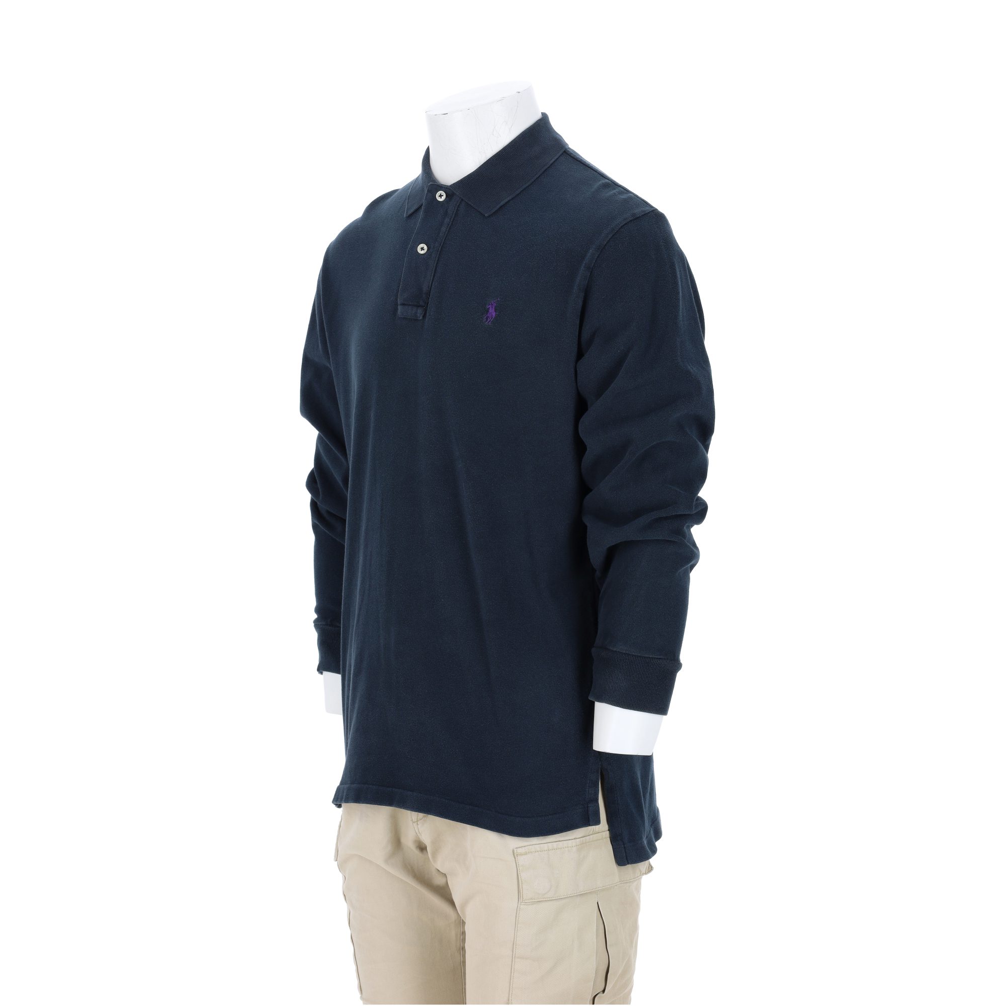 Polo manches longues Homme  Noir 4
