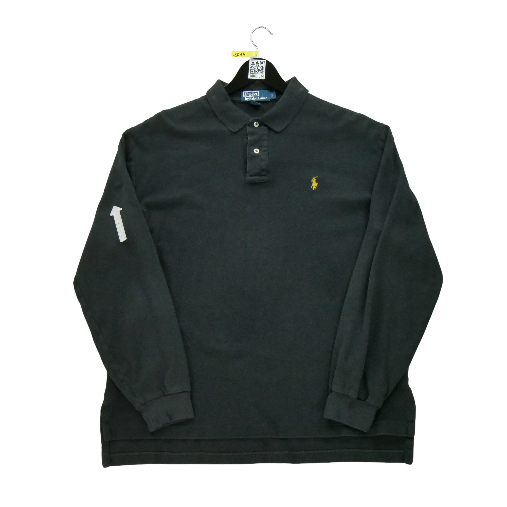 Polo manches longues Homme  Noir 5