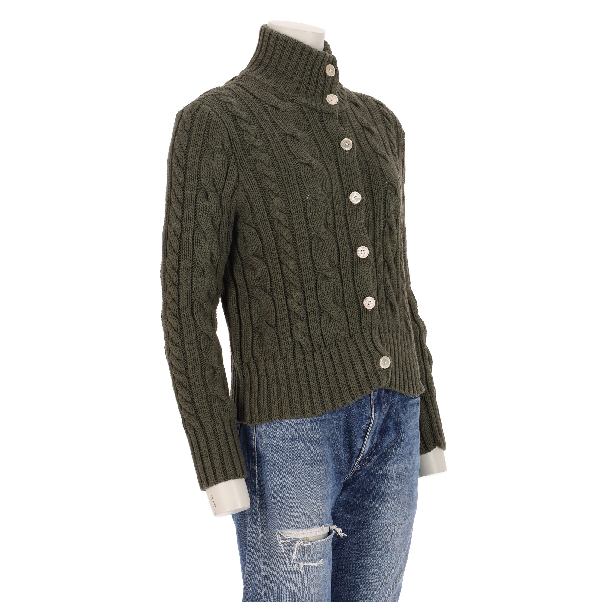 Pull Femme  cardigan Kaki 6