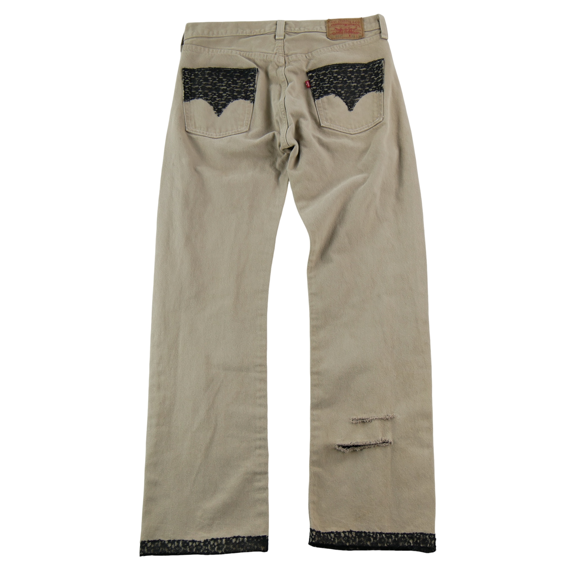 Jean Femme Upcycling Levis 501 Beige 2