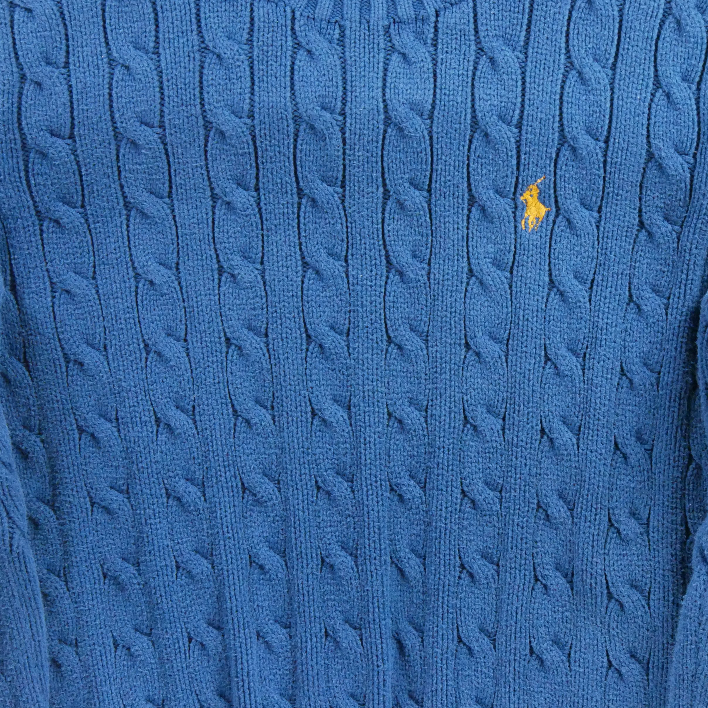 Pull Femme  en maille torsadée Marine 3