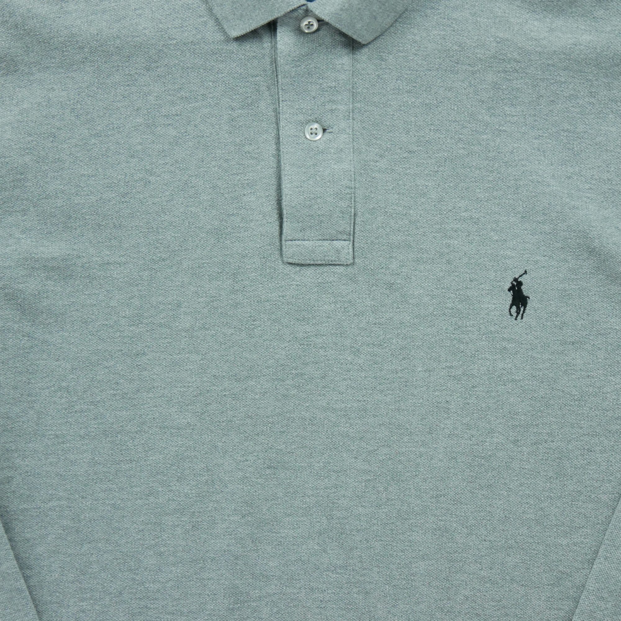 Polo manches longues Homme  RL13 Gris 4