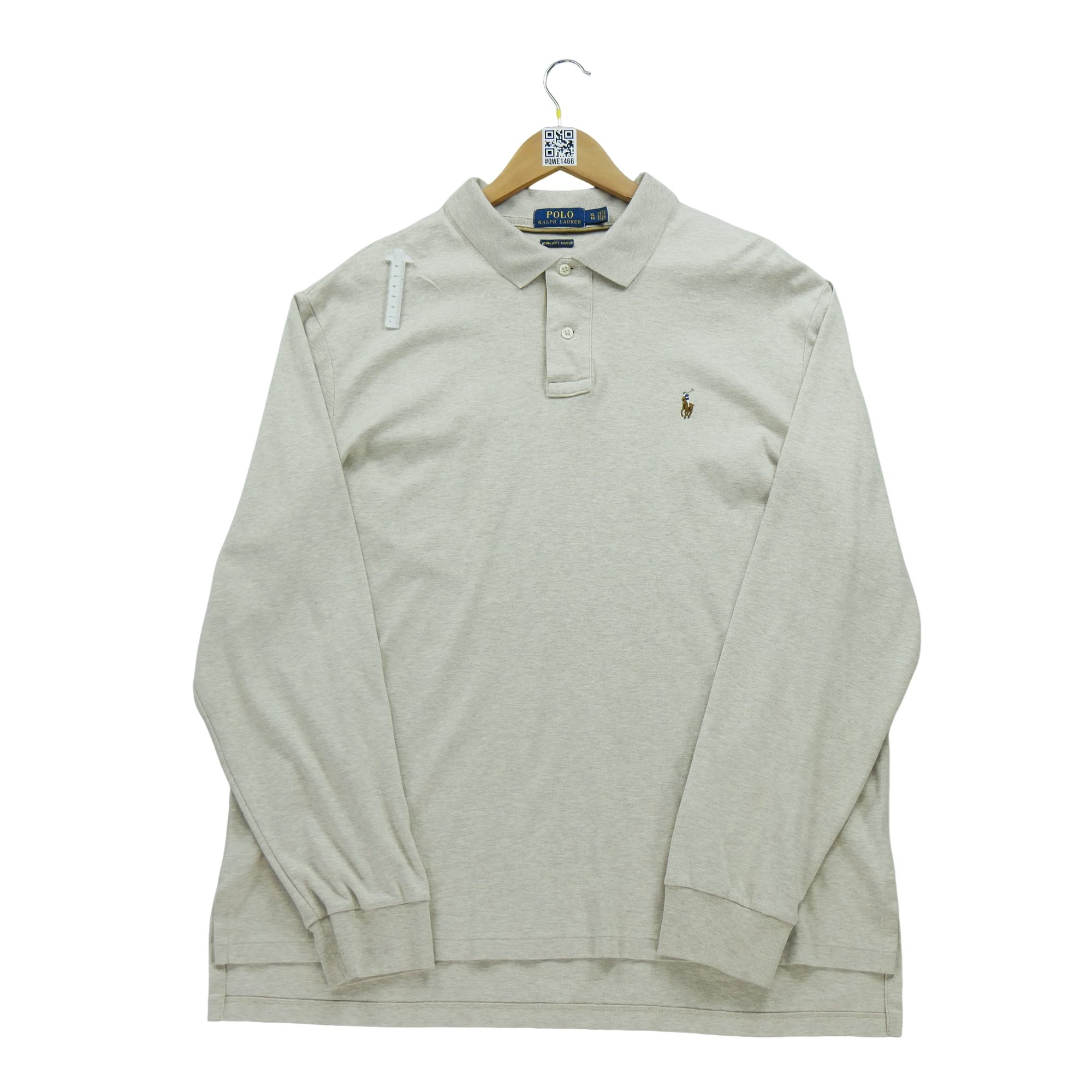 Polo manches longues Homme  Beige 6