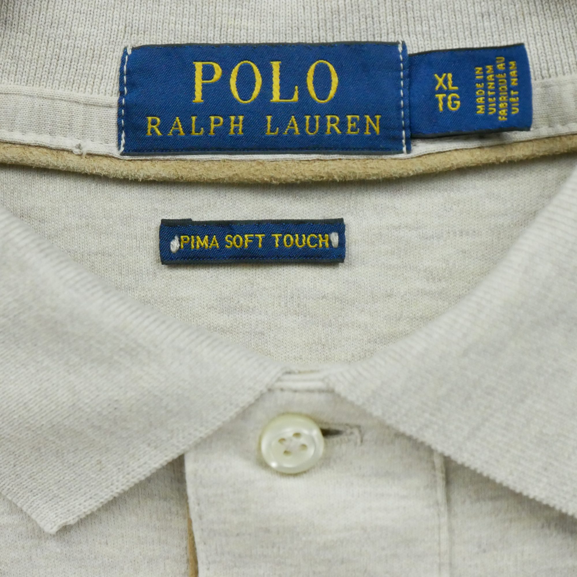 Polo manches longues Homme  Beige 8