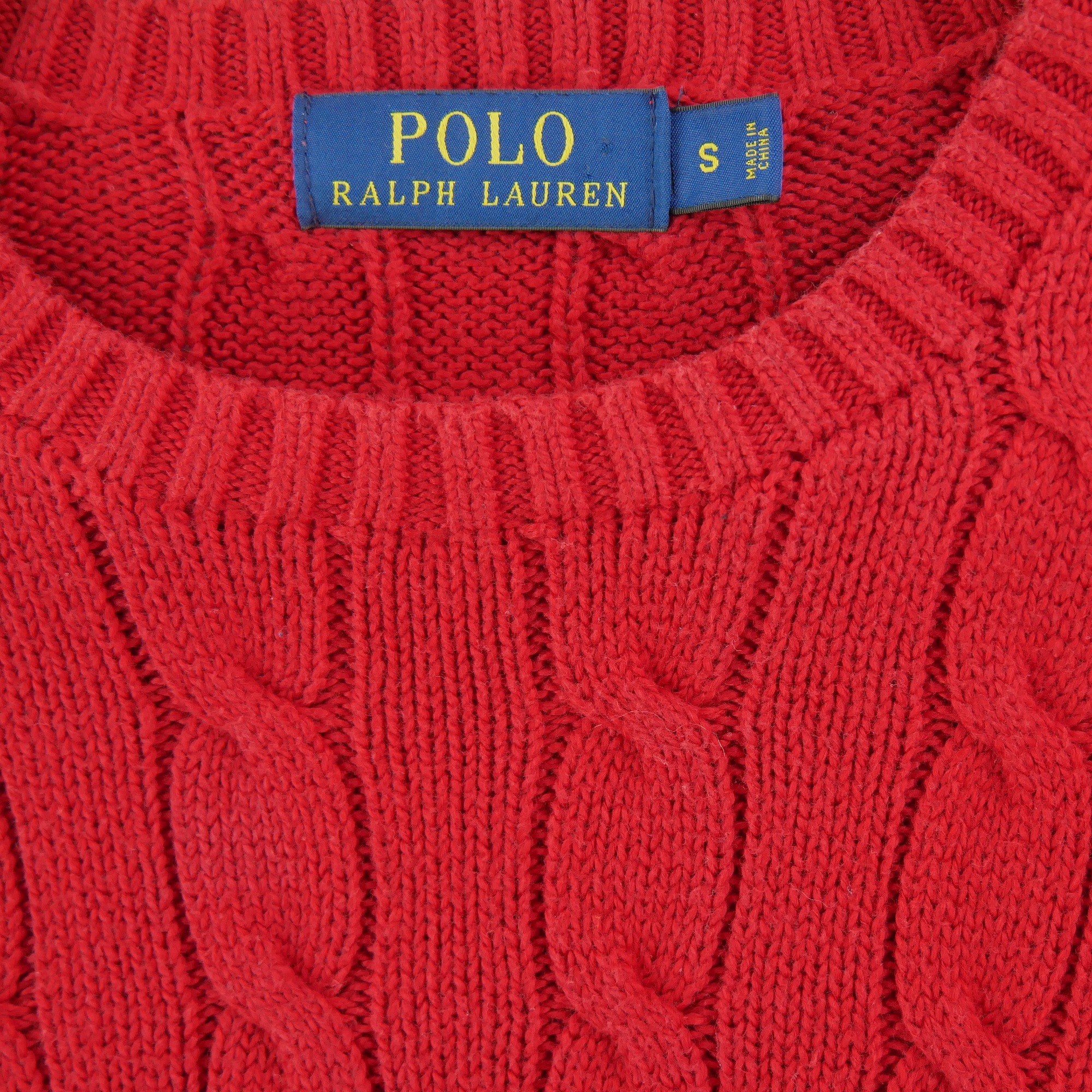 Pull Homme  Cable Knit Torsadé Rouge 5