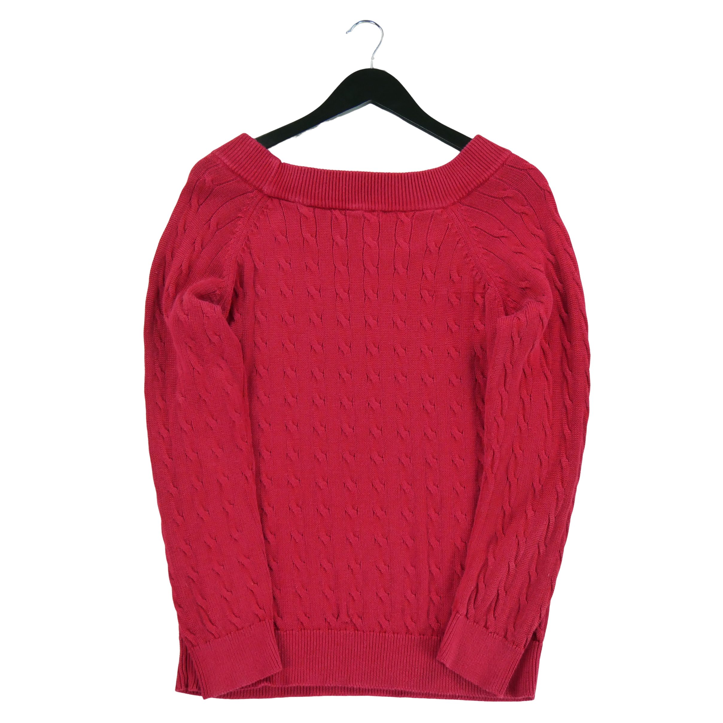 Pull Femme  en maille torsadée Rouge 2