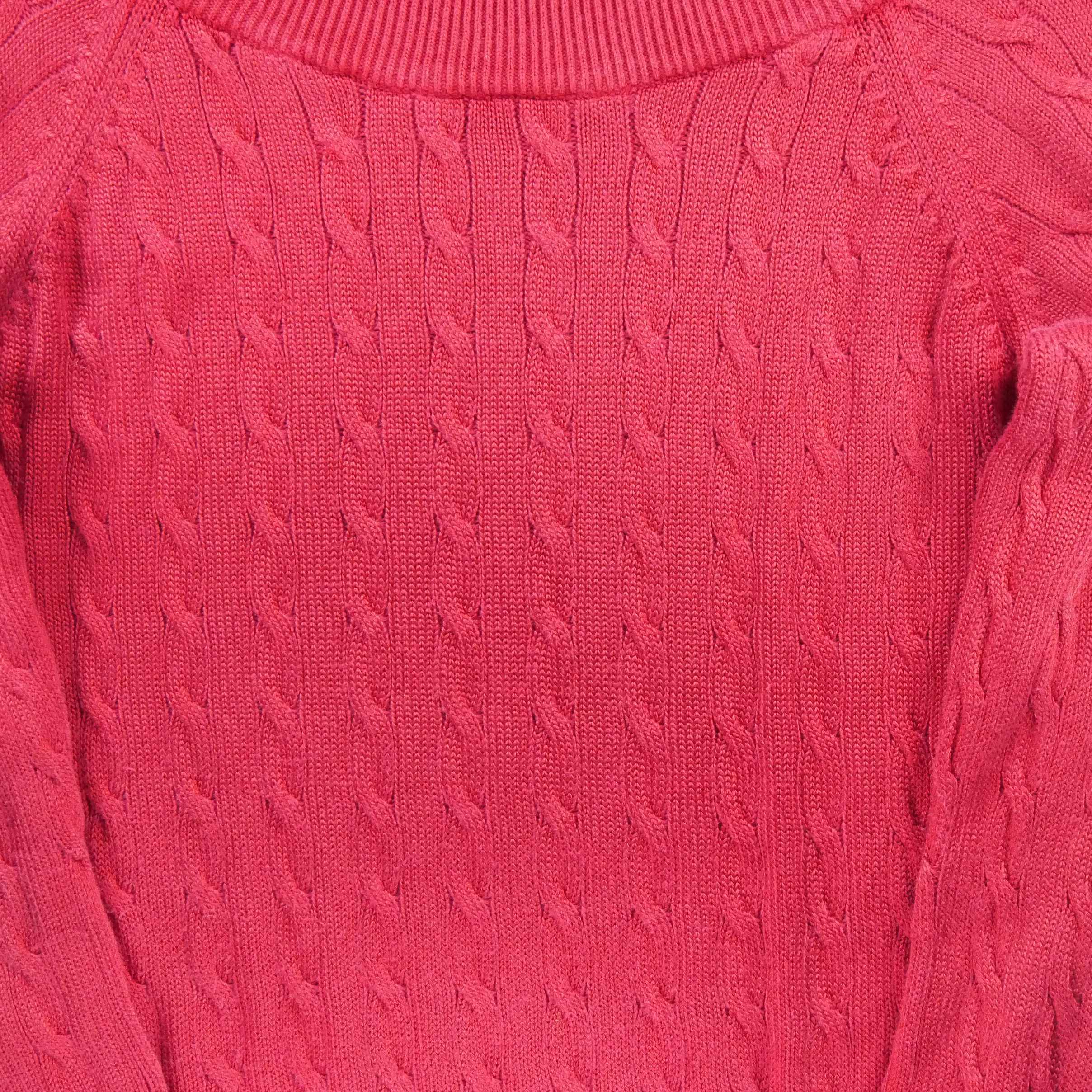 Pull Femme  en maille torsadée Rouge 3