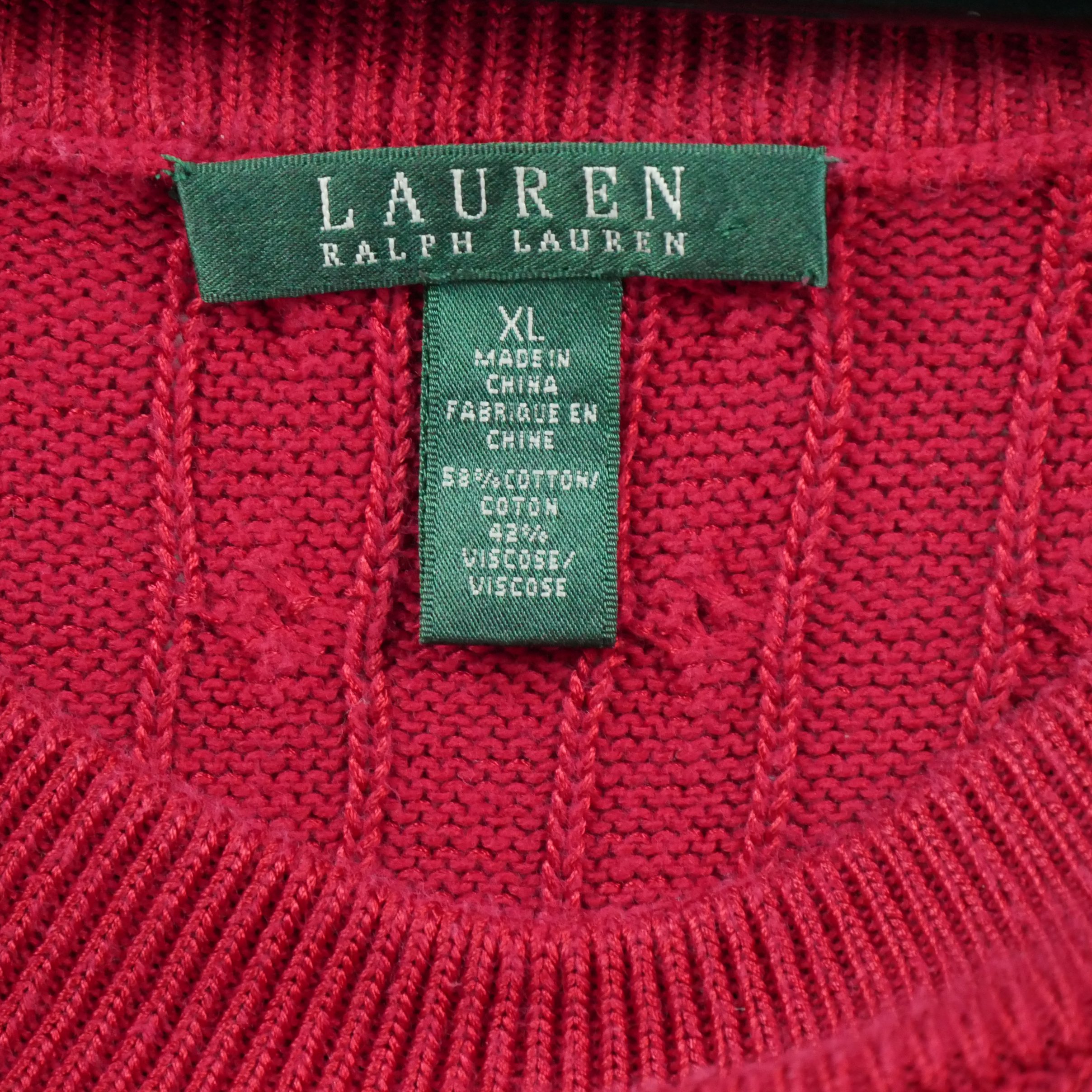 Pull Femme  en maille torsadée Rouge 5