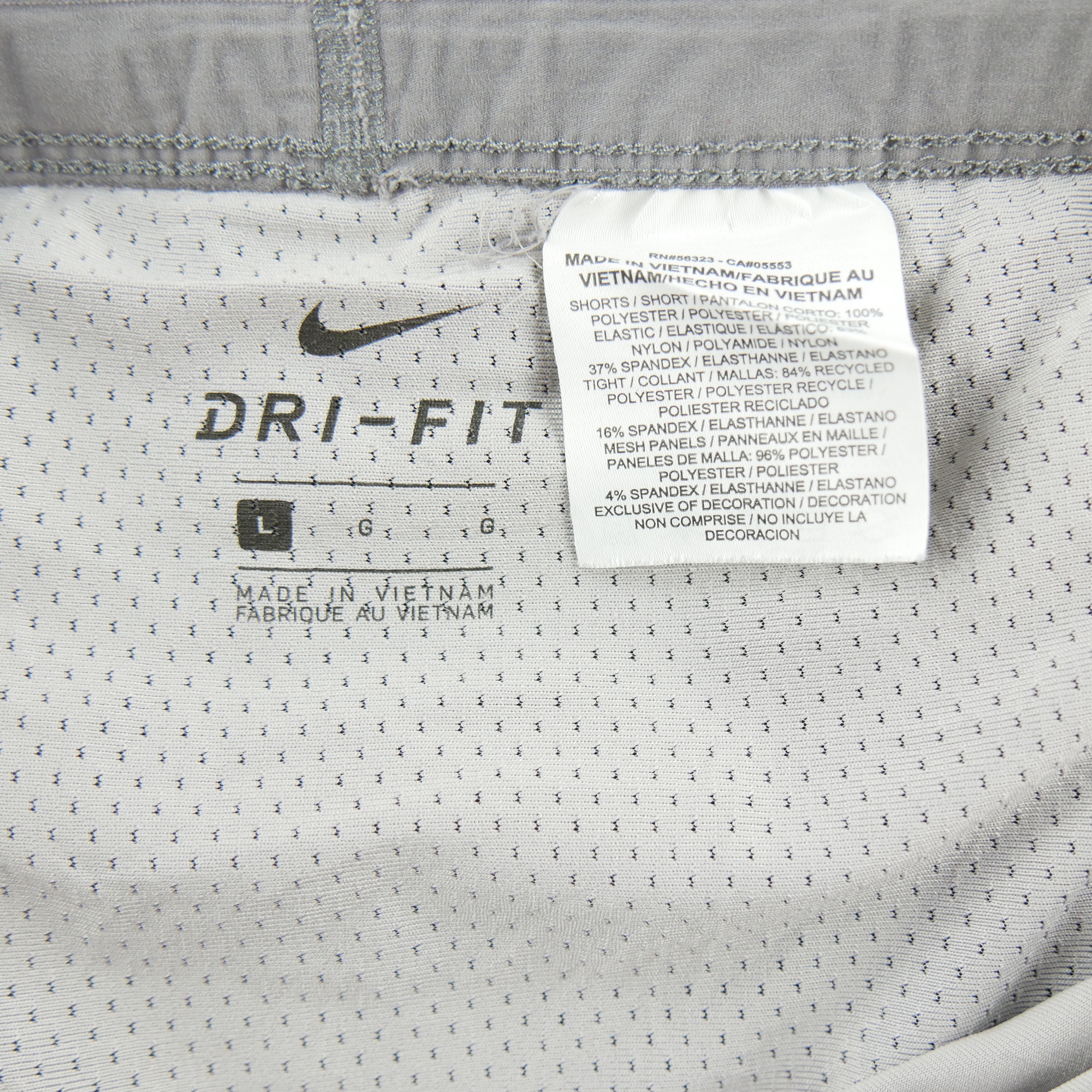 Short Homme  Dri-Fit Running Gris 5