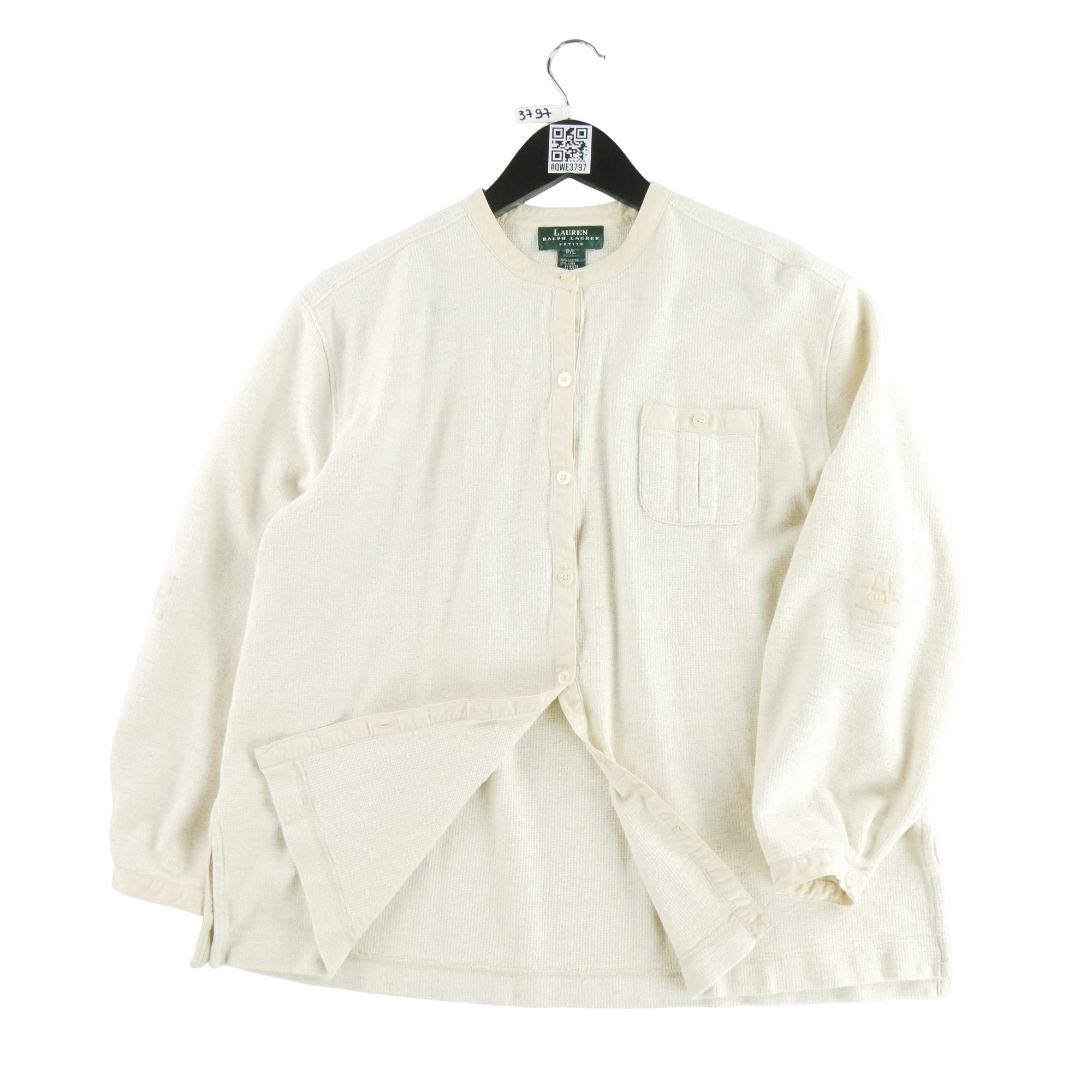 Pull Femme  en lin Blanc 3