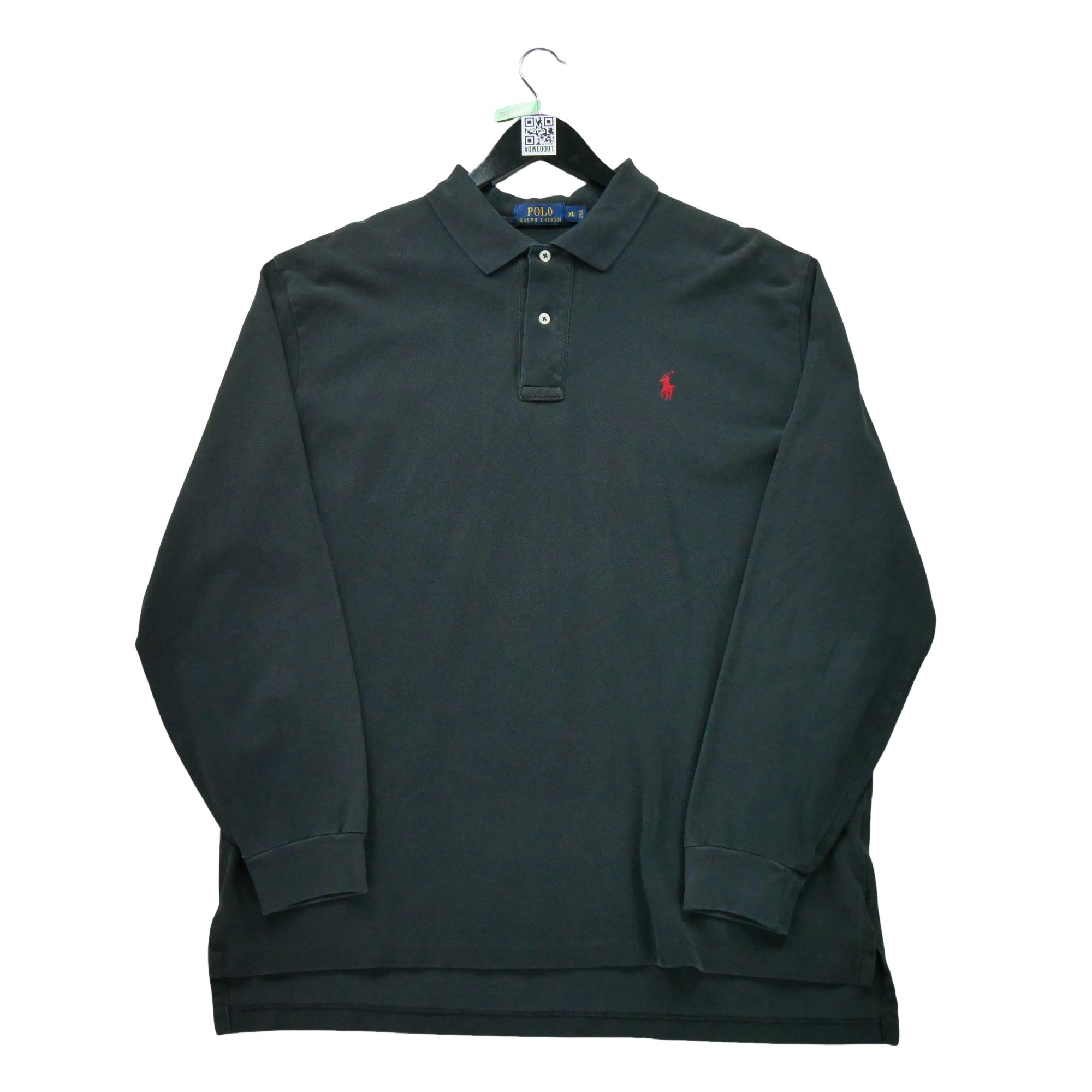 Polo manches longues Homme  Noir 1