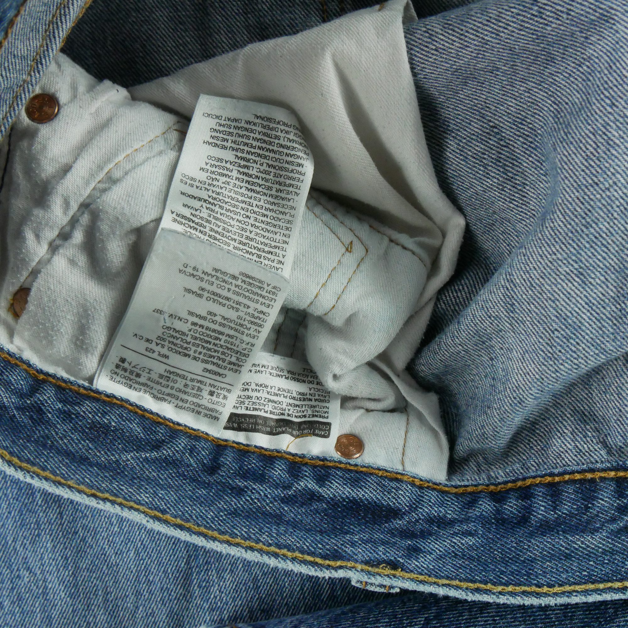 Jean Homme Levis 501 Bleu clair 7