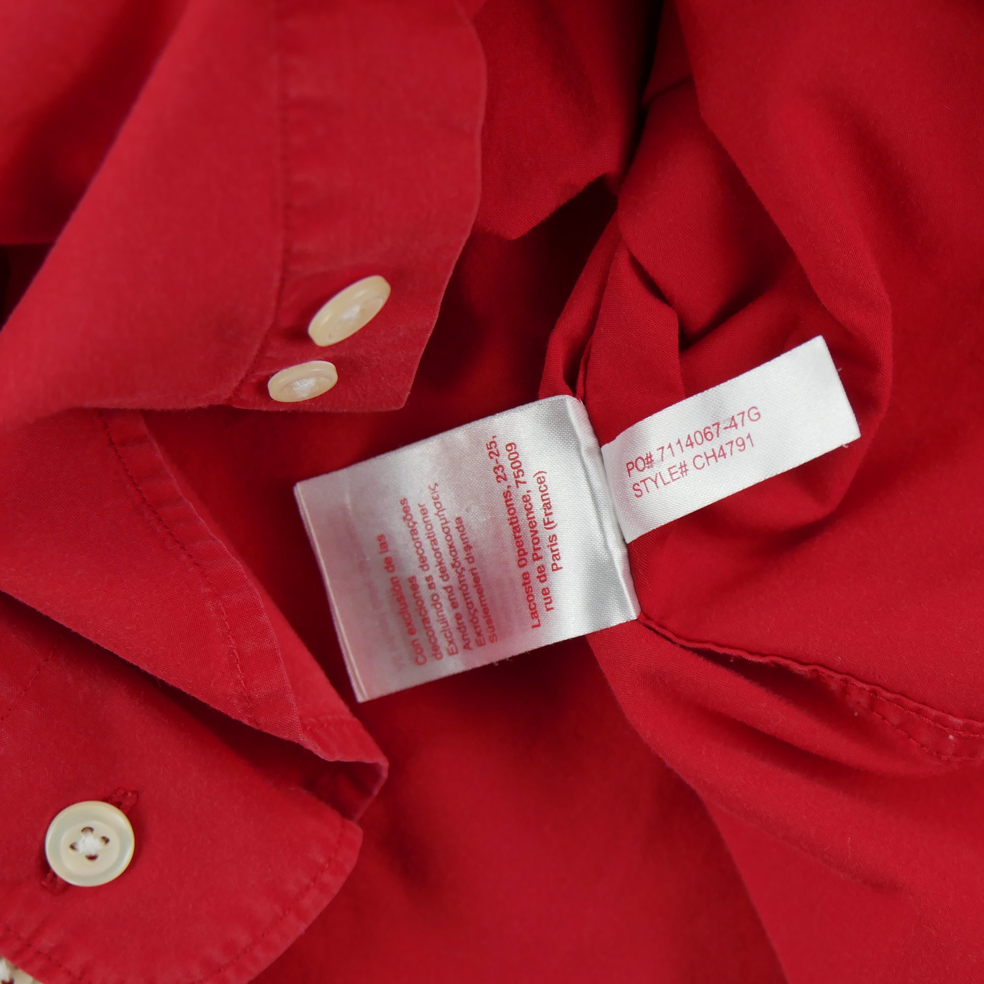 Chemise classiques Homme uni Rouge 8
