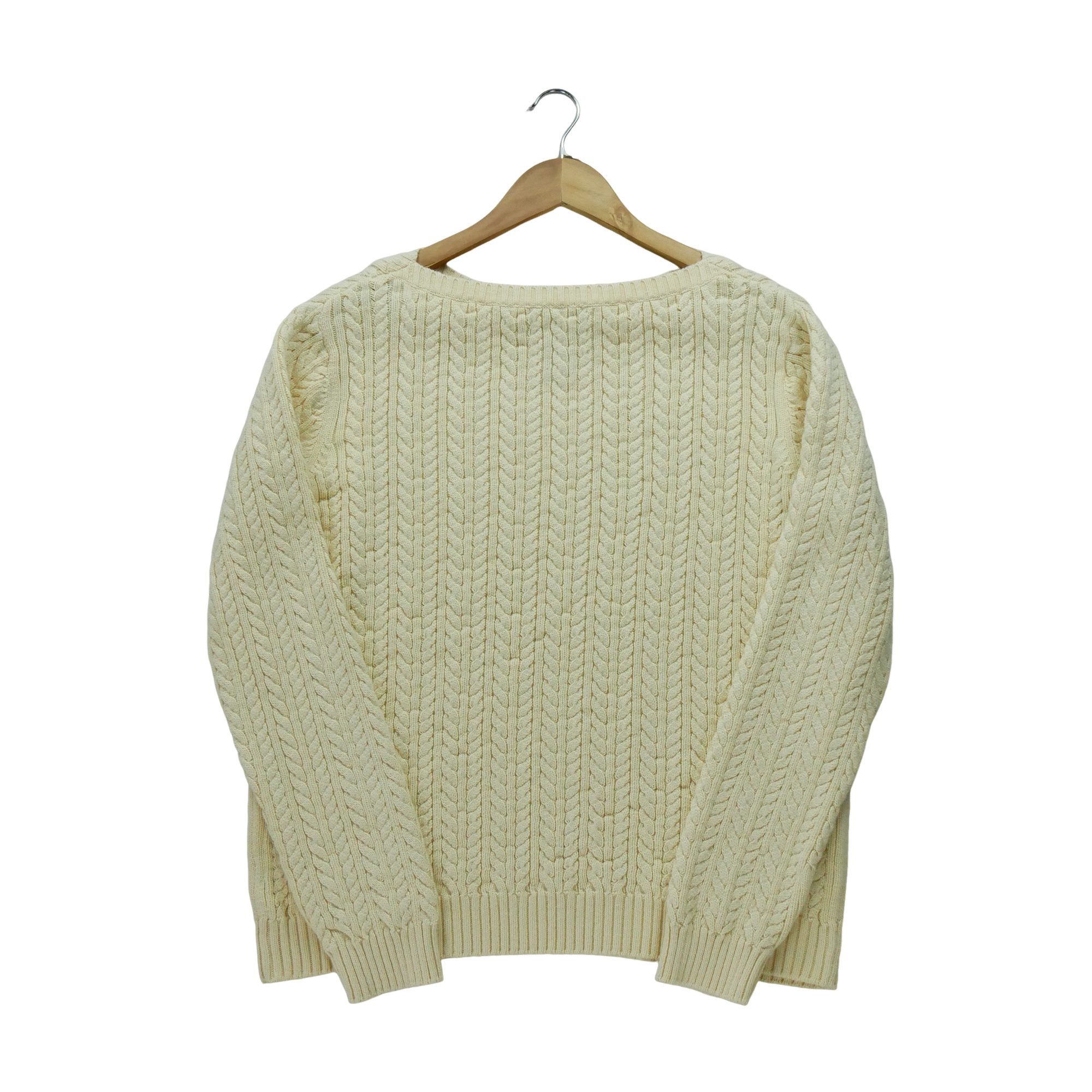 Pull Femme  en maille torsadée Beige 2