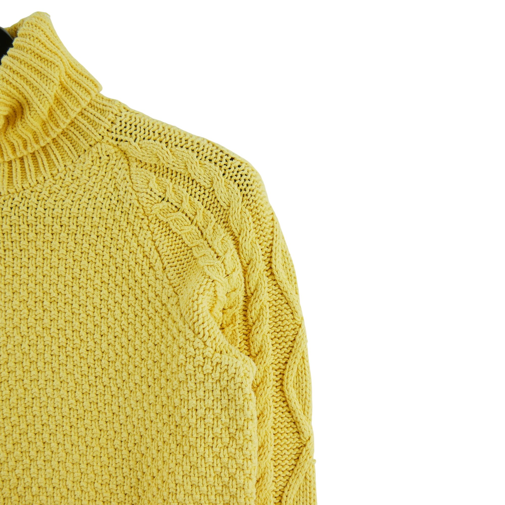 Pull Femme  col roulé Jaune 3