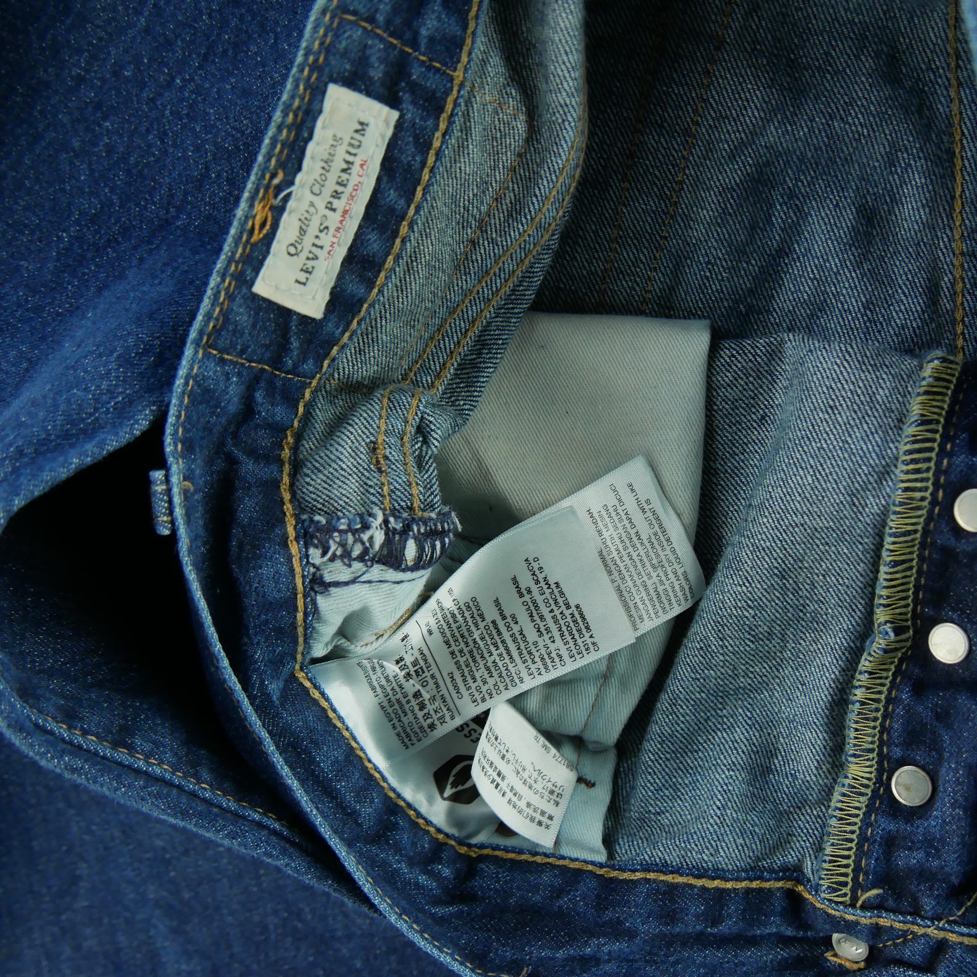Jean Homme Big E Levis 501 Bleu 9