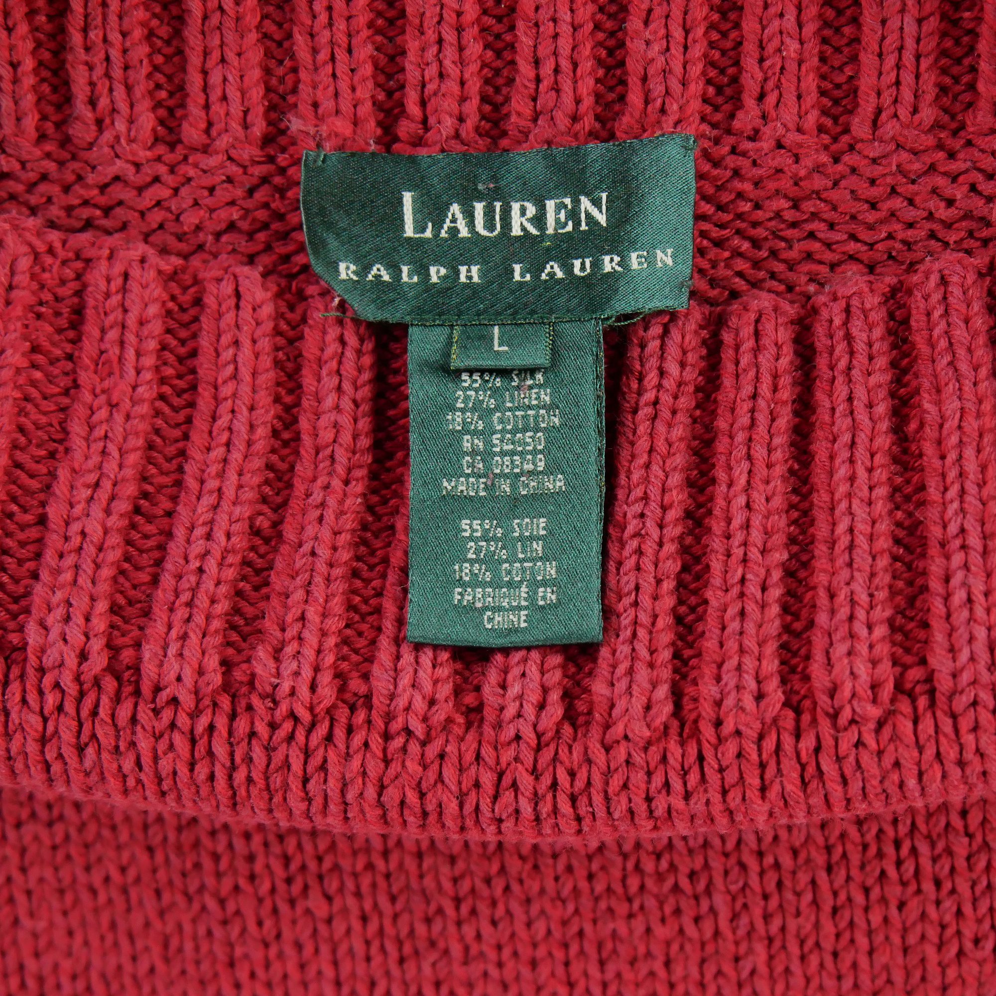 Pull Femme  soie et lin Rouge 4