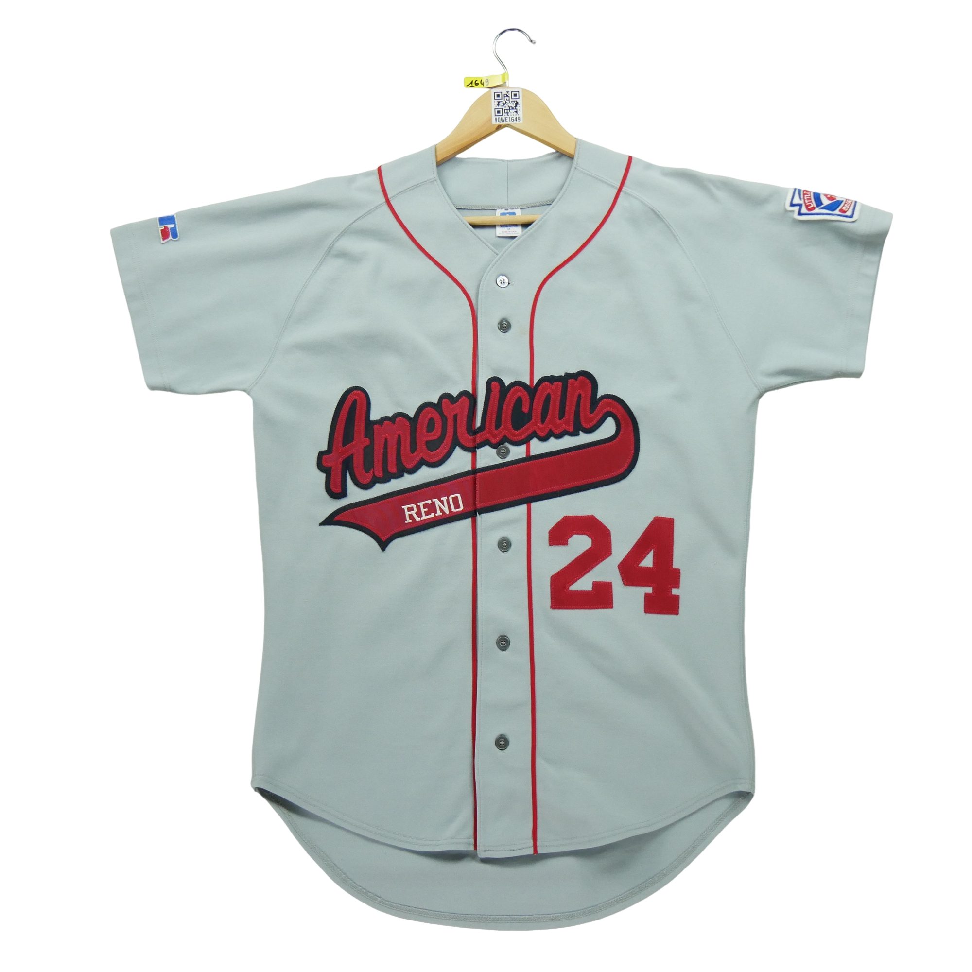 Maillot Homme  Made in USA Baseball Gris 3