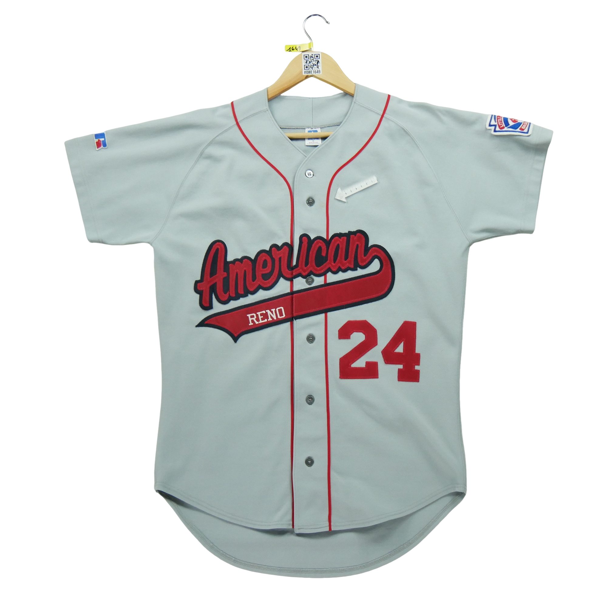 Maillot Homme  Made in USA Baseball Gris 6