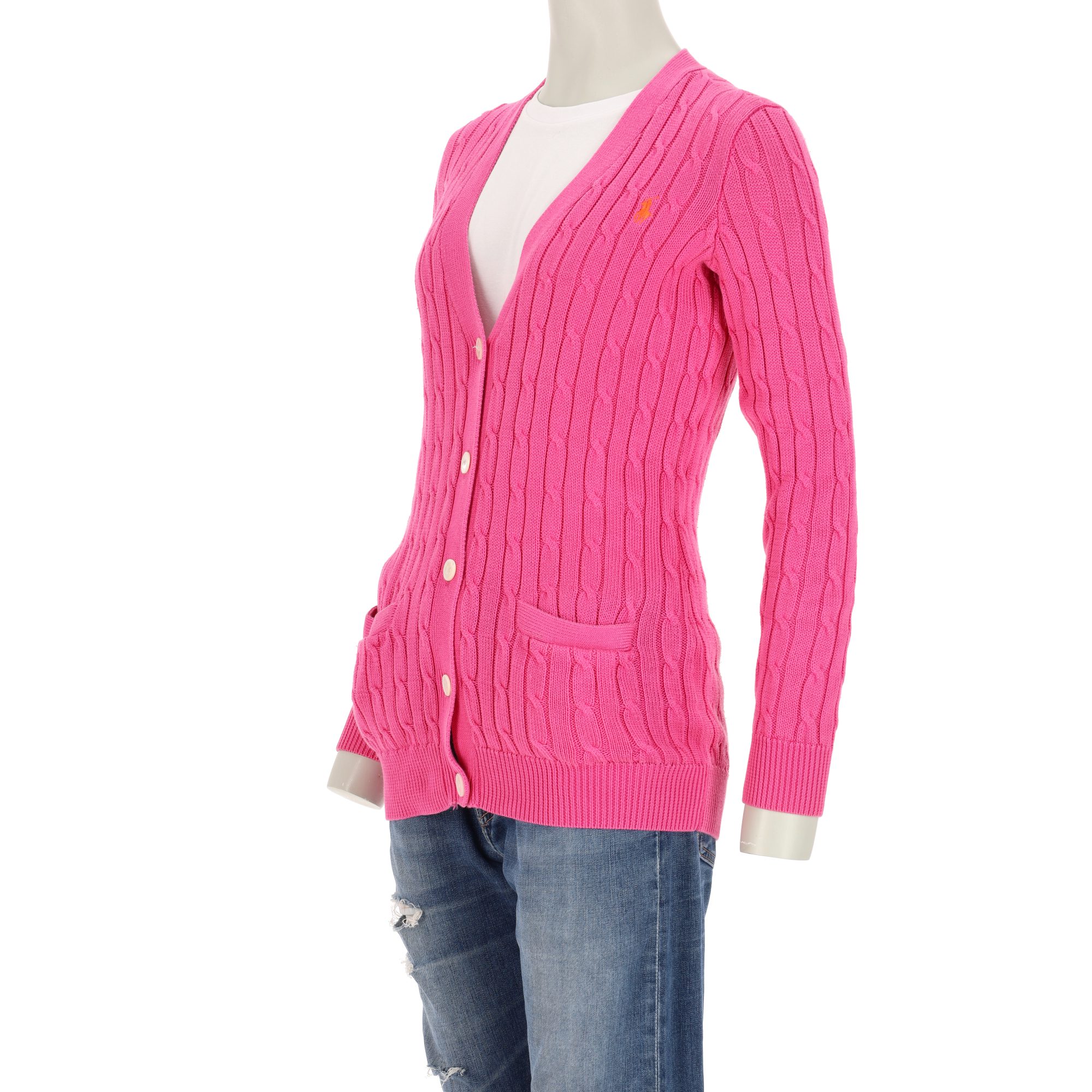 Gilet Femme cardigan torsadé Rose 4