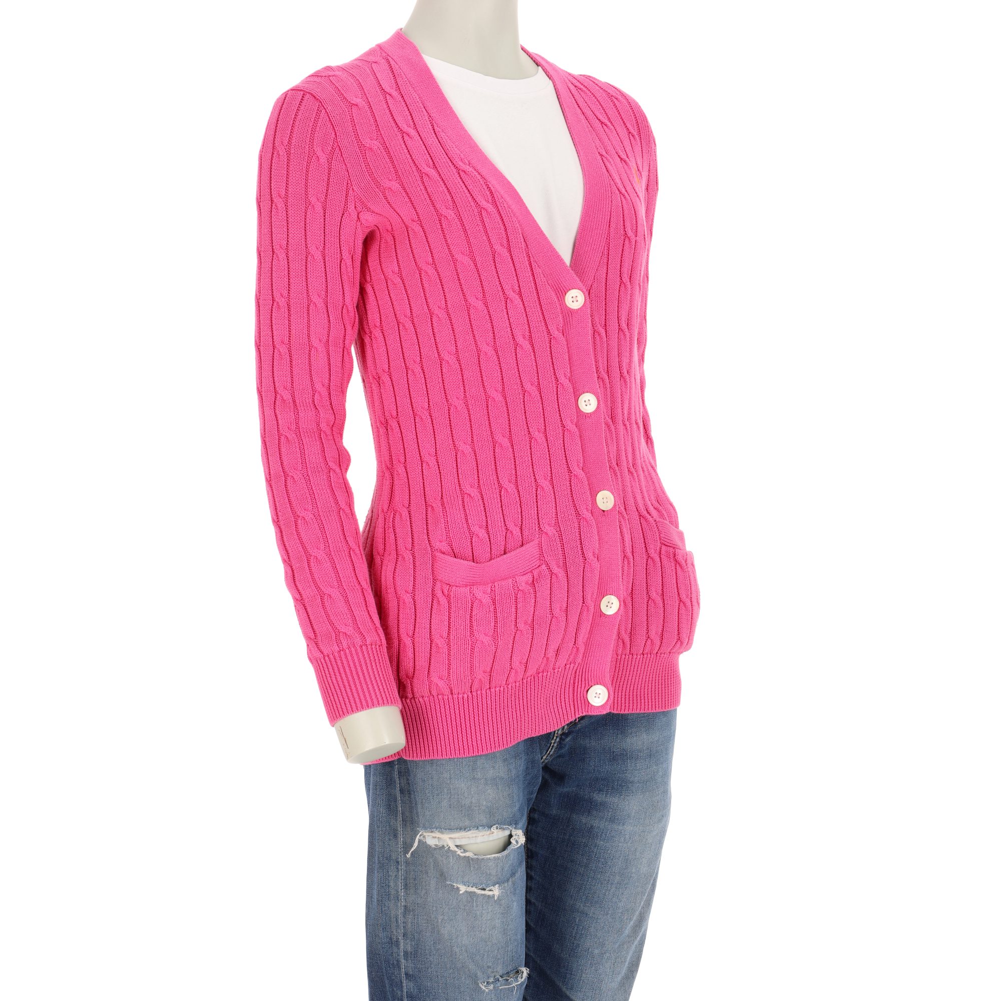 Gilet Femme cardigan torsadé Rose 5
