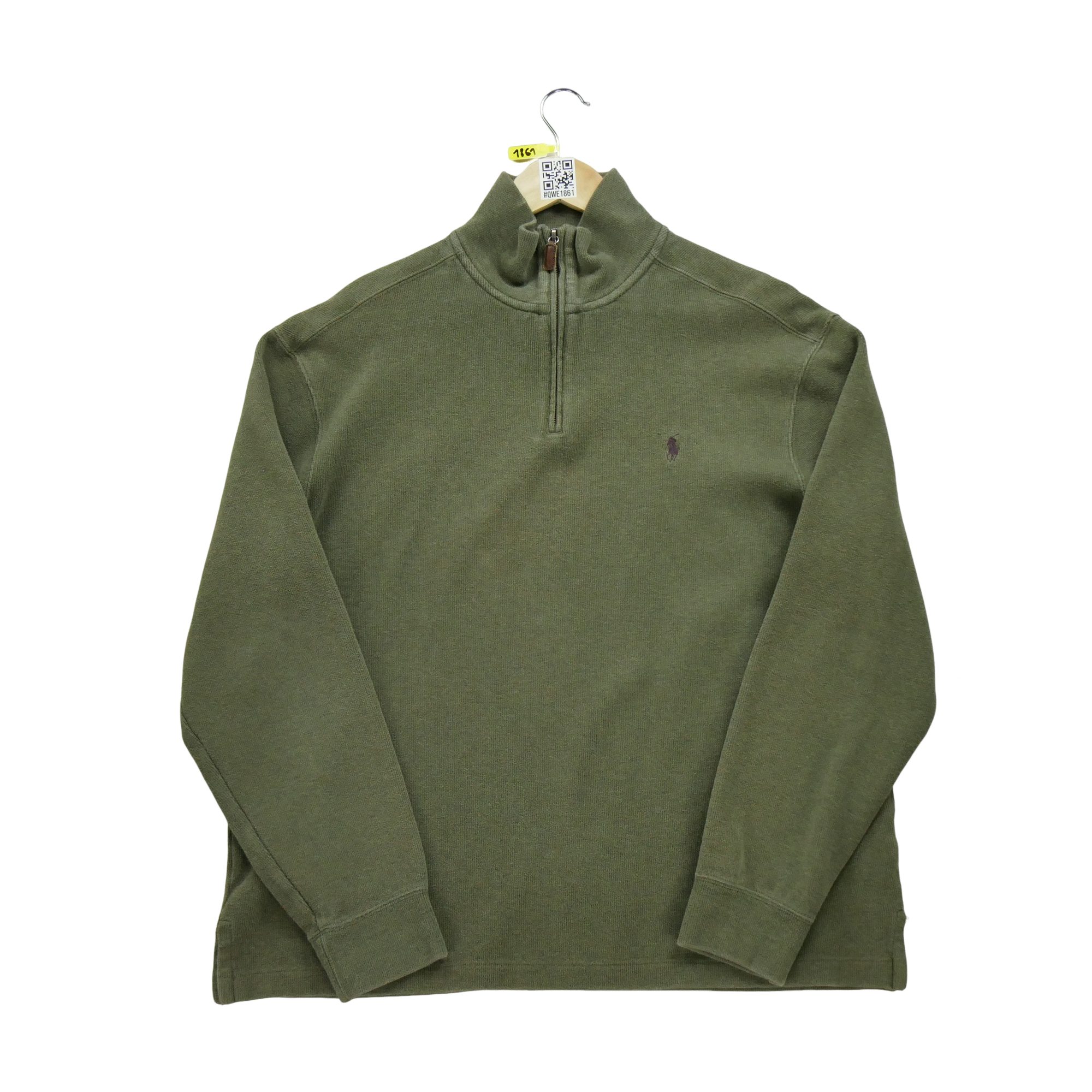 Pull Homme  demi-zippé Kaki 3