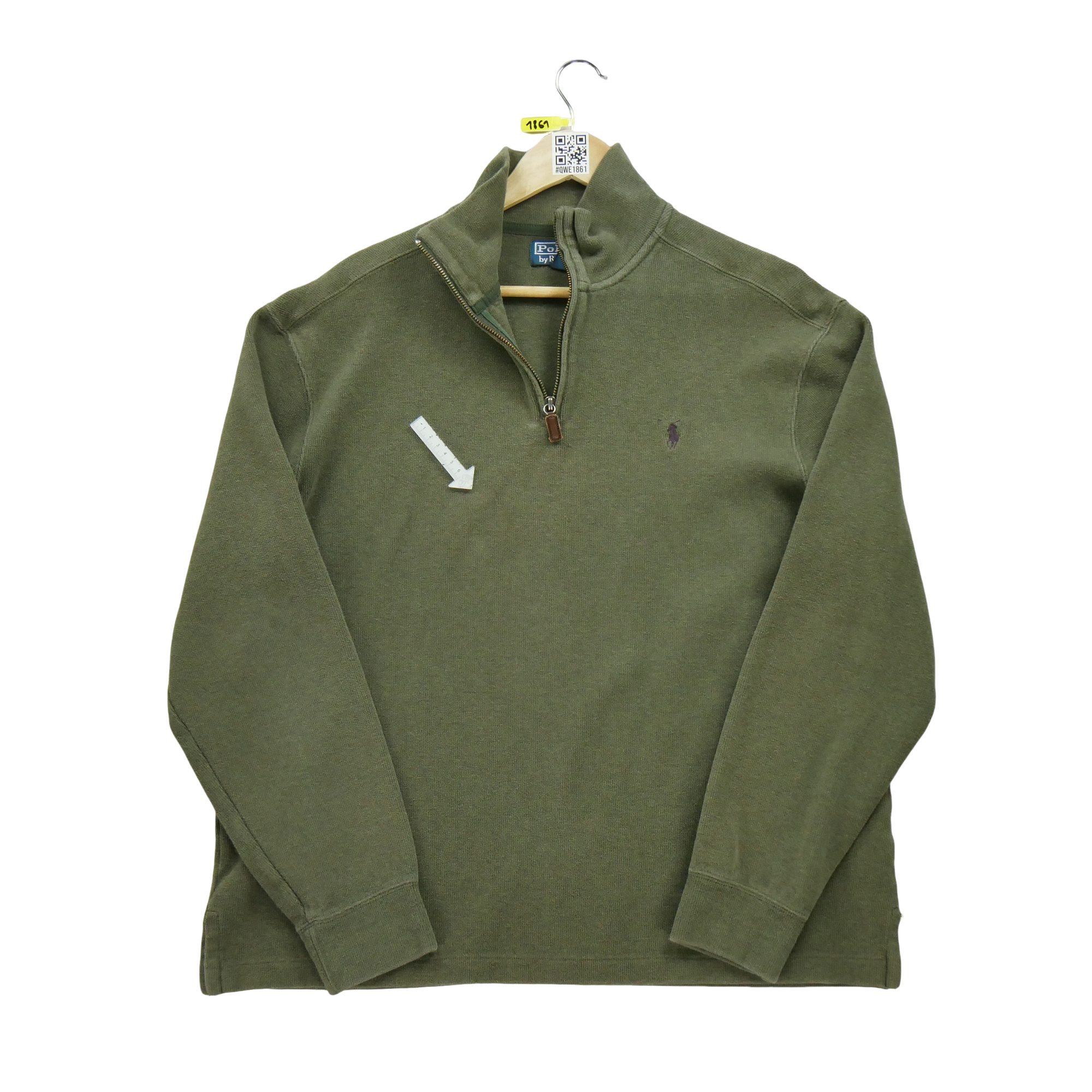 Pull Homme  demi-zippé Kaki 6