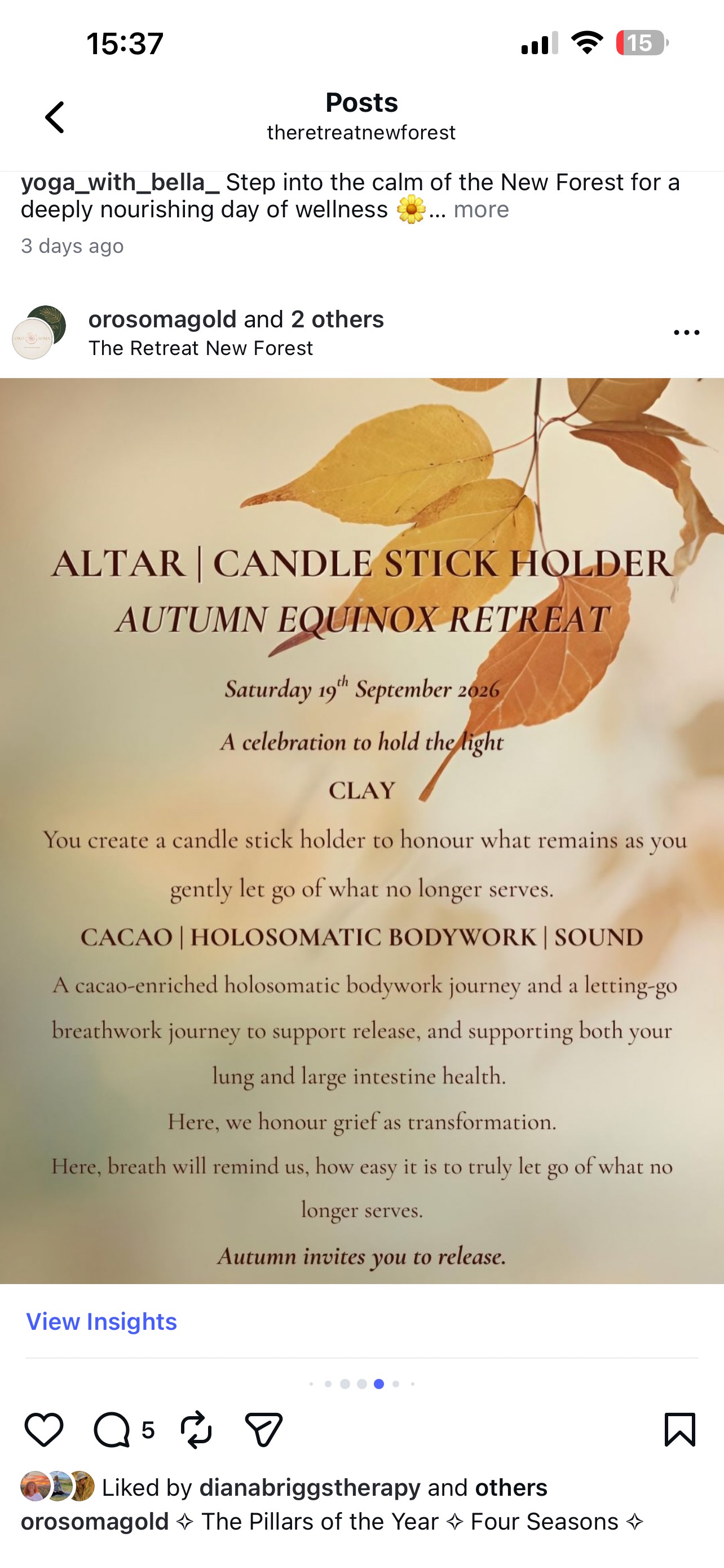 Autumn Equinox Retreat