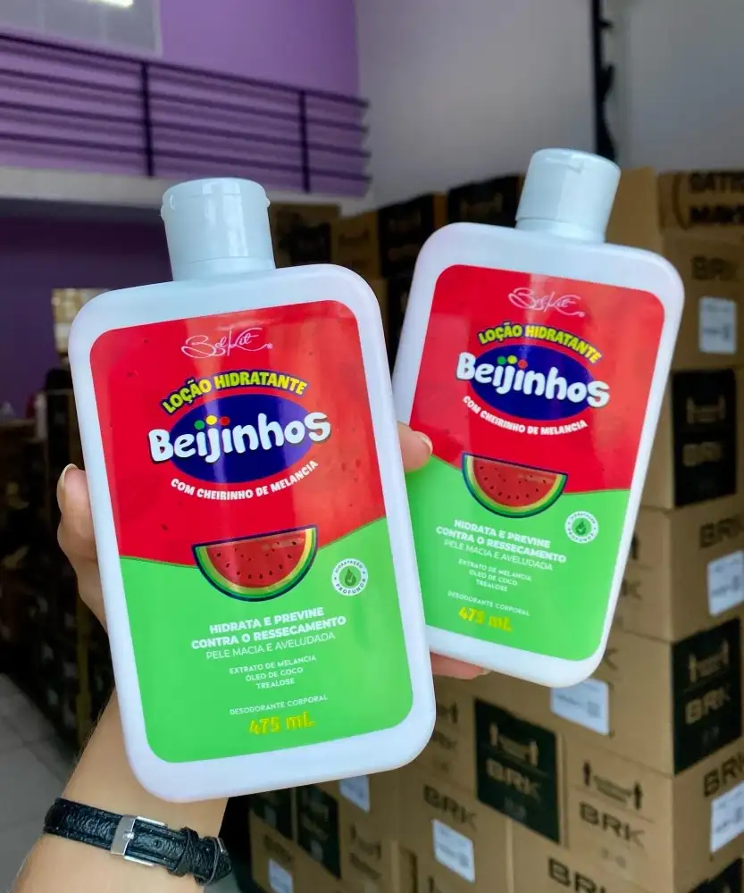 Loção Hidratante Desodorante Beijinhos Melancia 475 ML