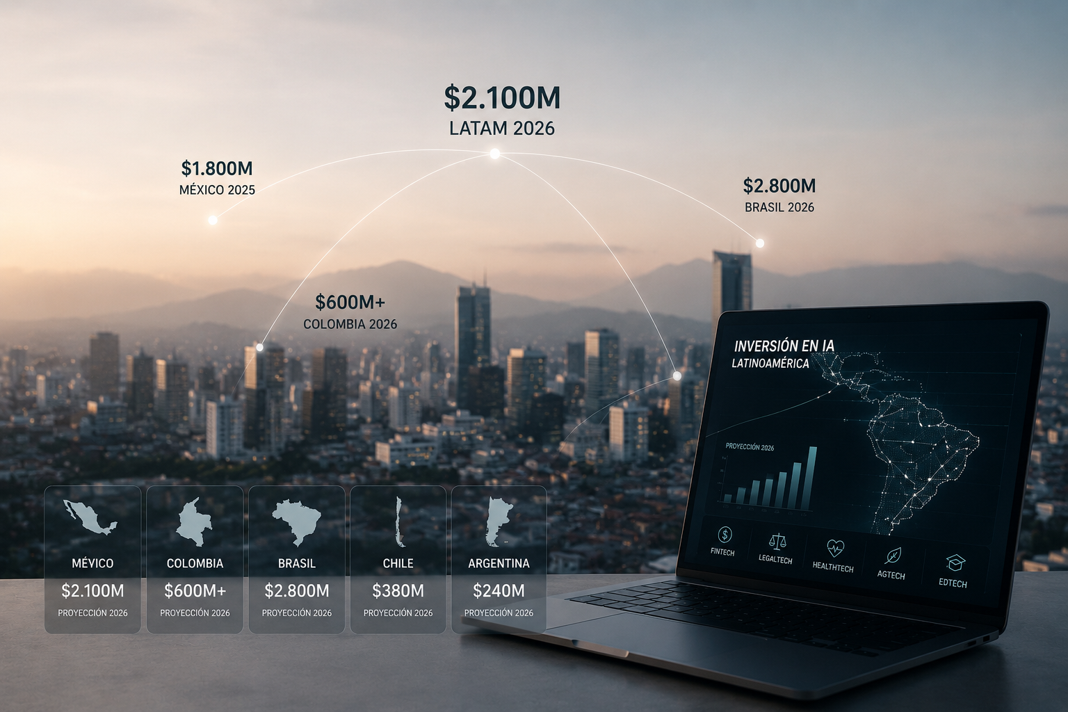 El boom silencioso de la IA en LATAM: $2.100M en juego para 2026