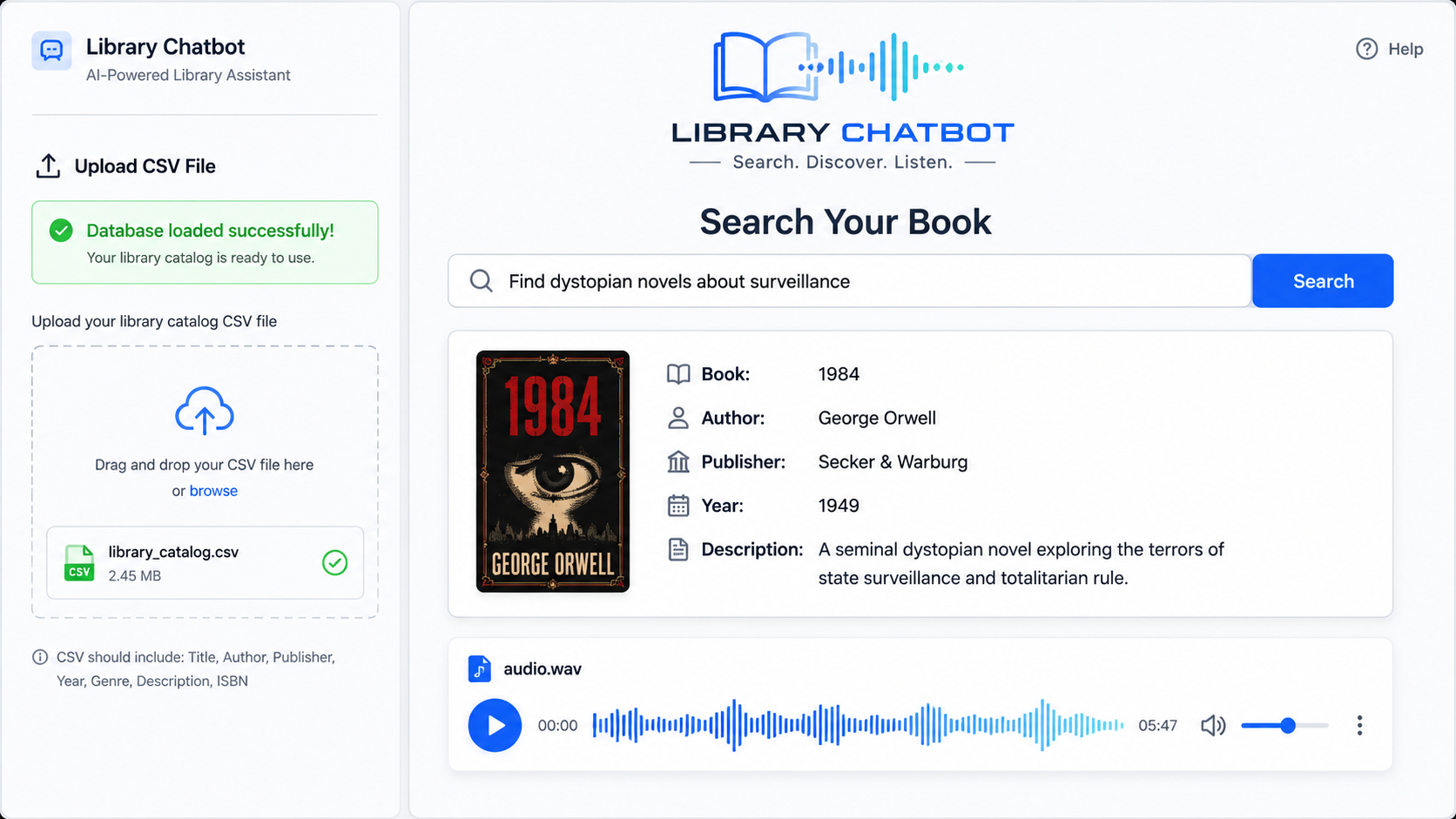 LLM-Powered Personal Chatbot with Semantic Search and Voice Narration