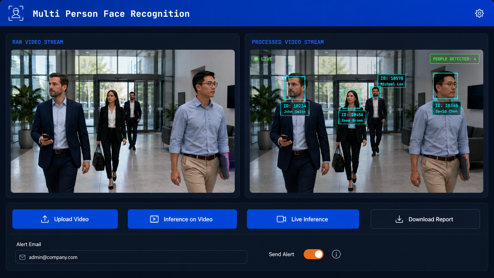 Real-Time Multi-Person Face Recognition and Tracking System