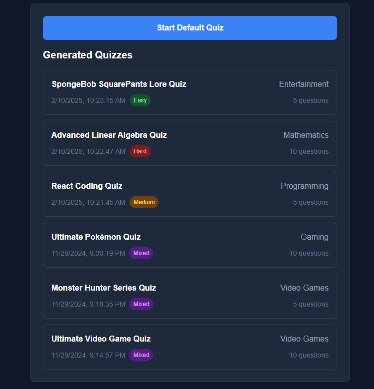 AI Quiz Generator thumbnail