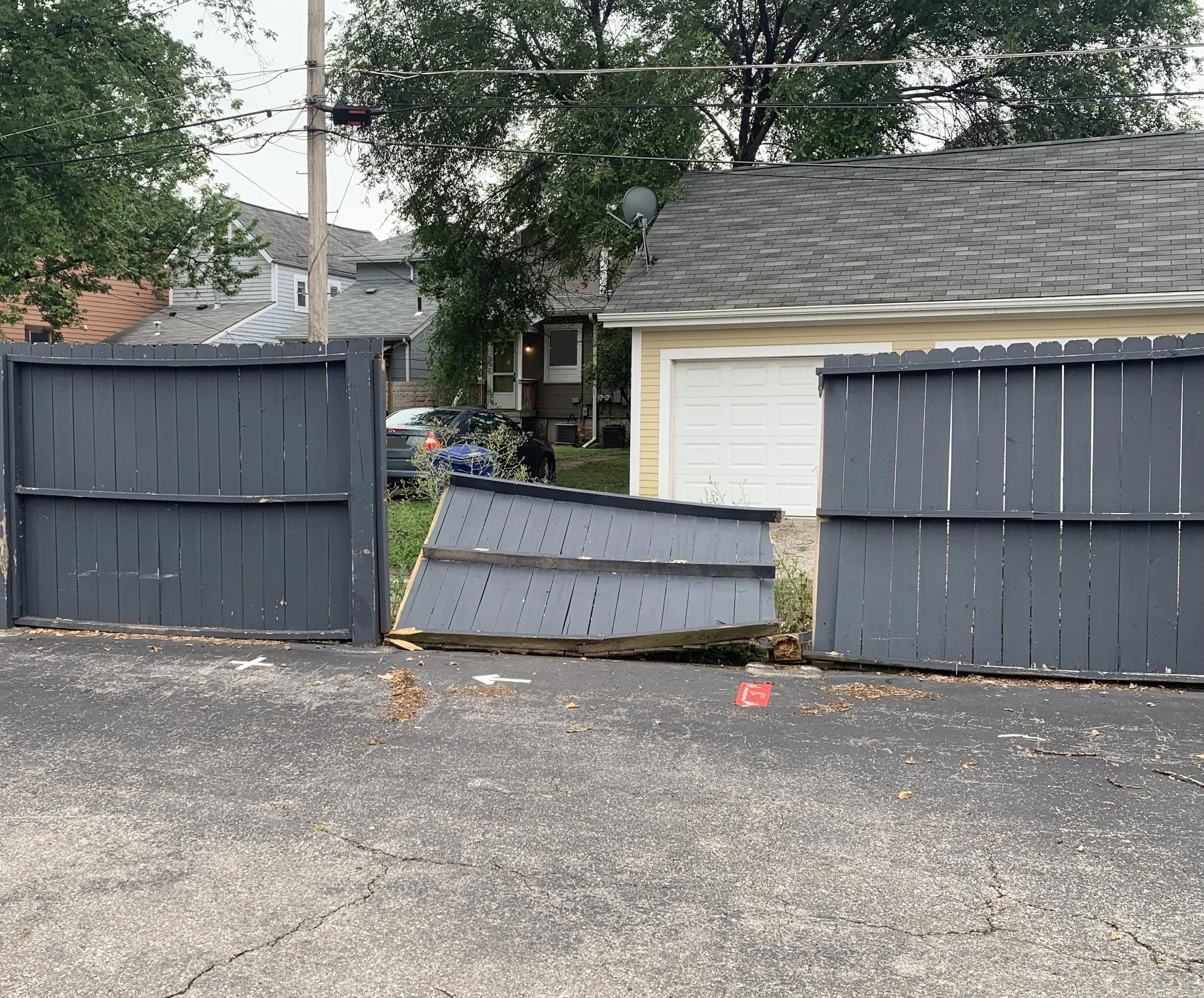 Image taken of a broken gate behind a popular cafe in Columbus, OH