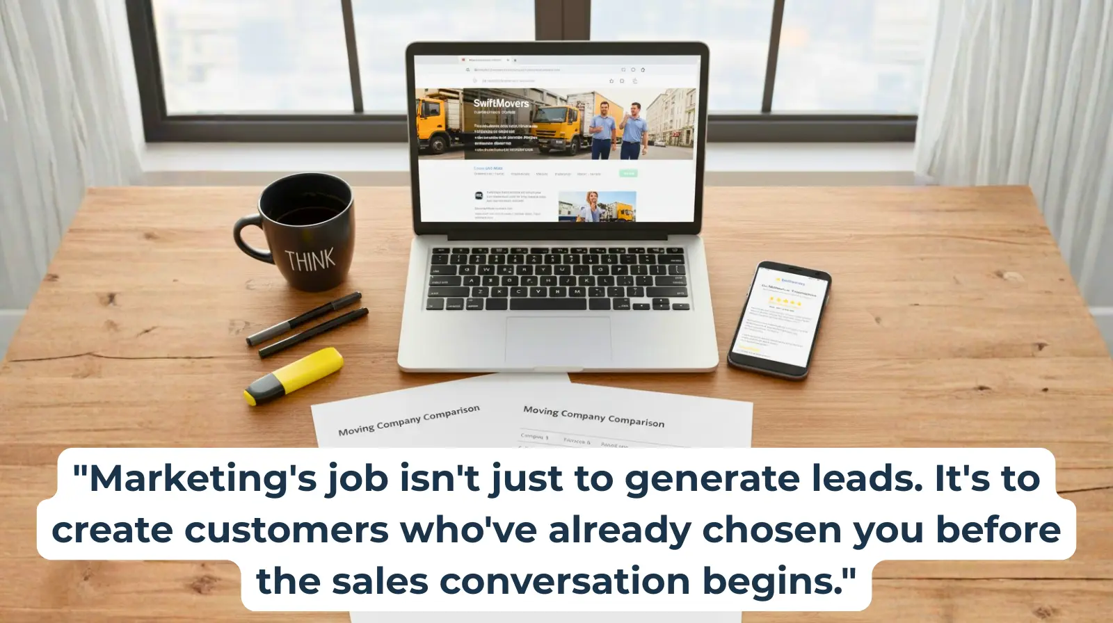 Customers researching moving companies online