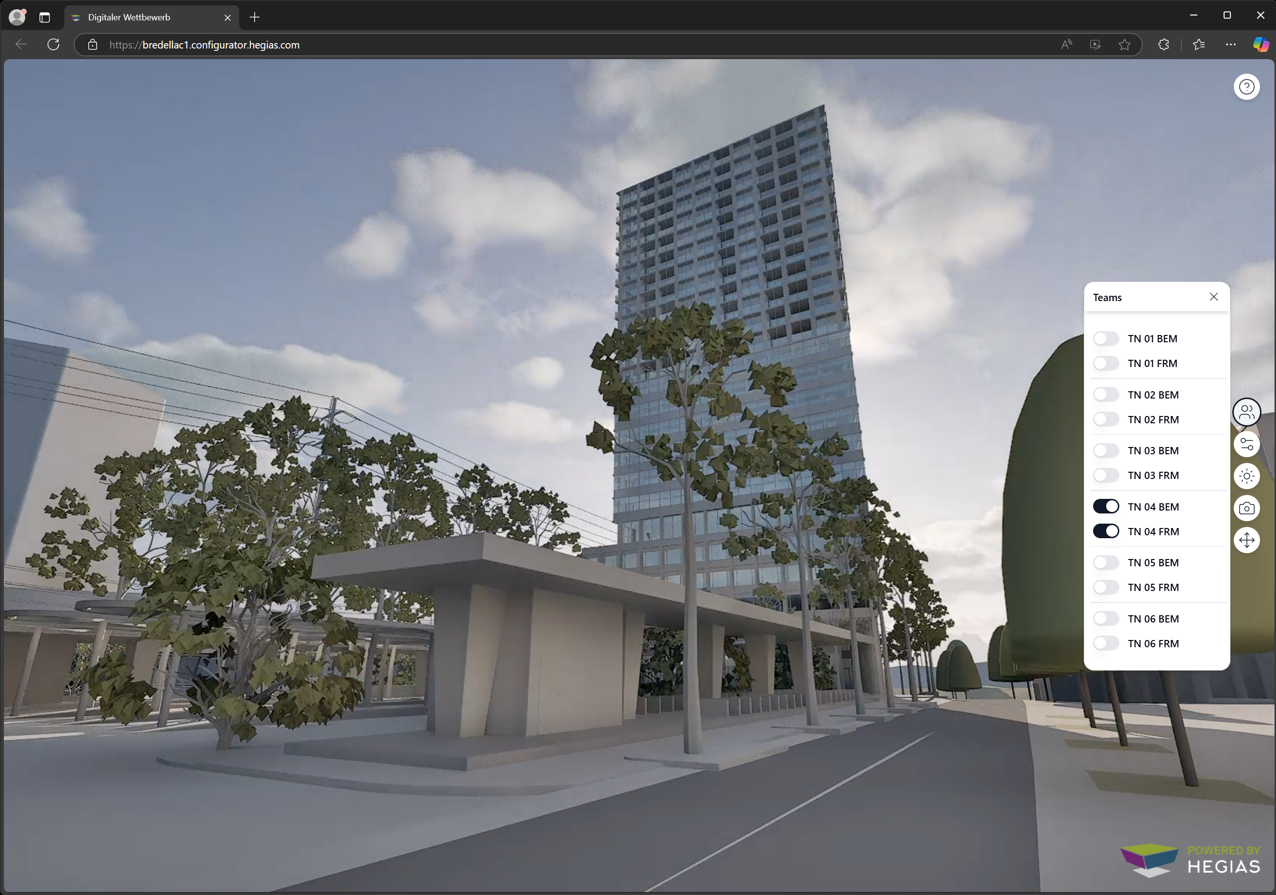 pedestrian view of building front