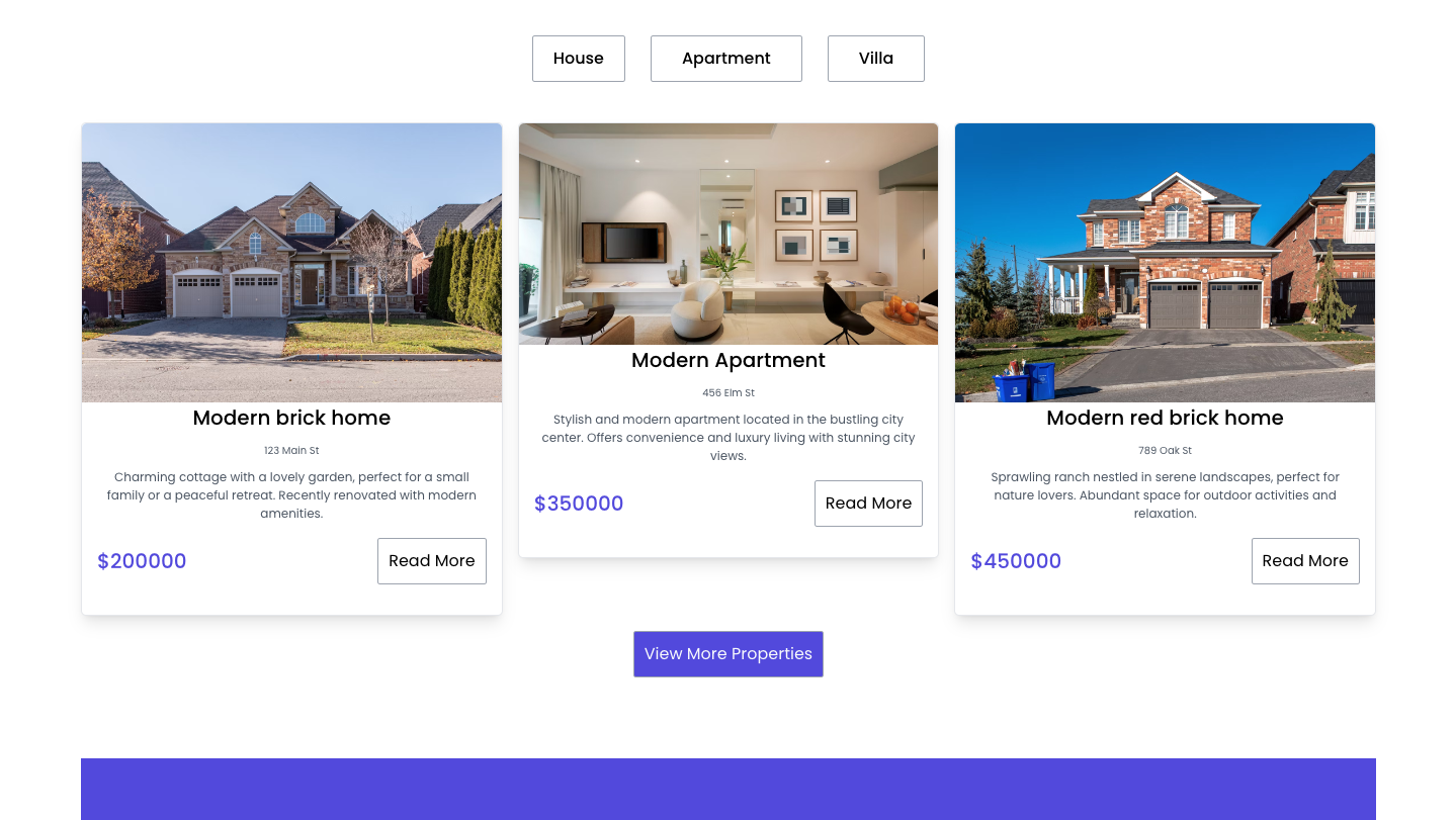 Real Estate Page