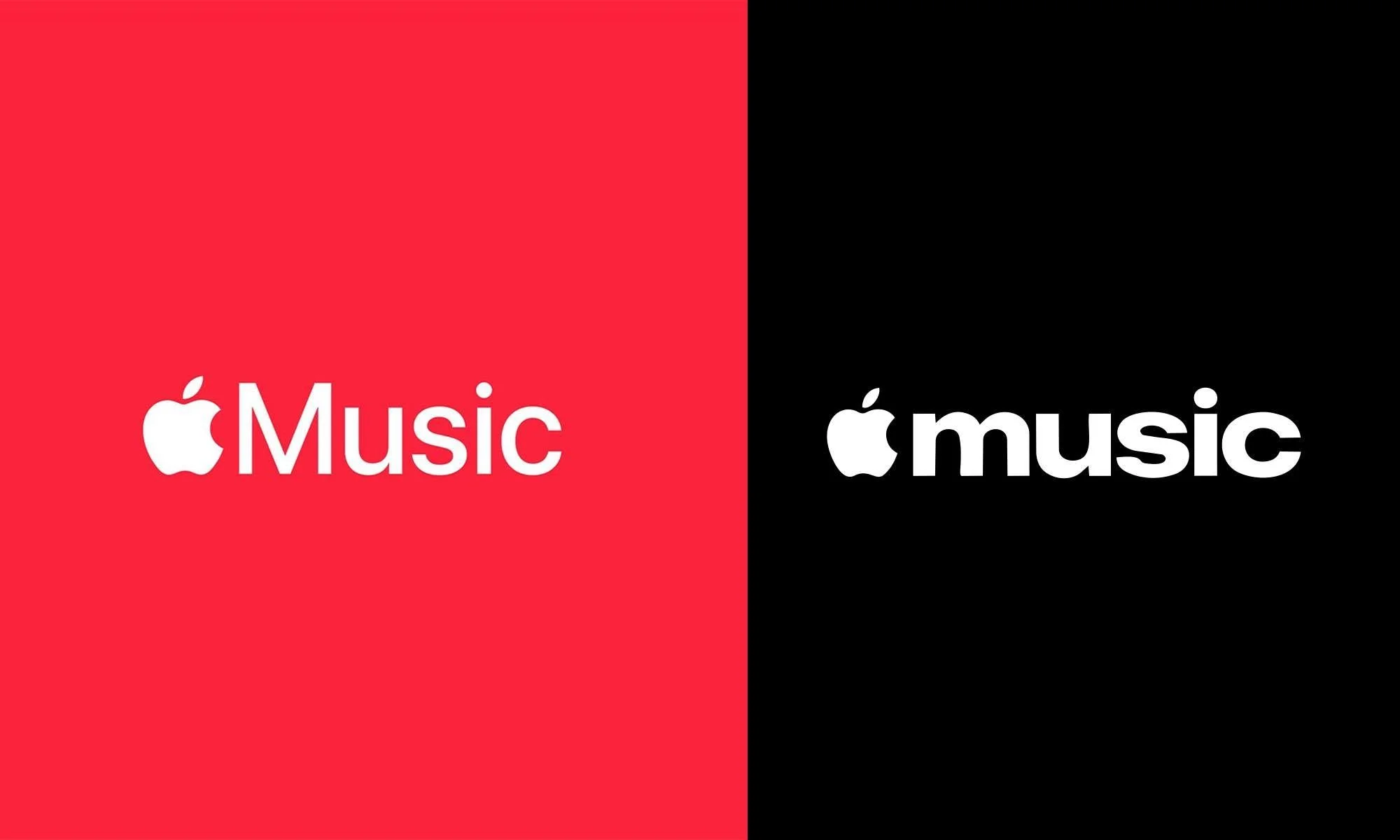 Apple music logo before and after