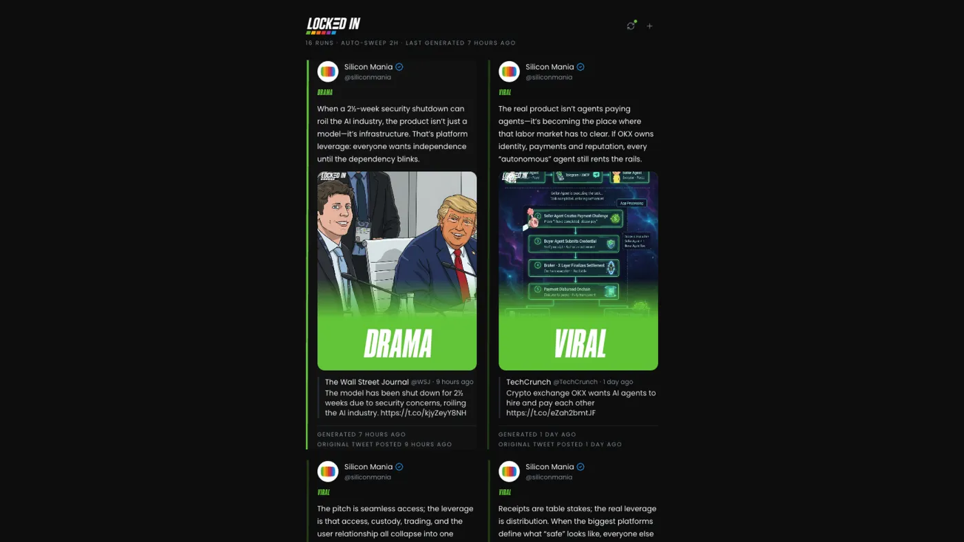 Feed d'Auto-News outil interne à Silicon Mania