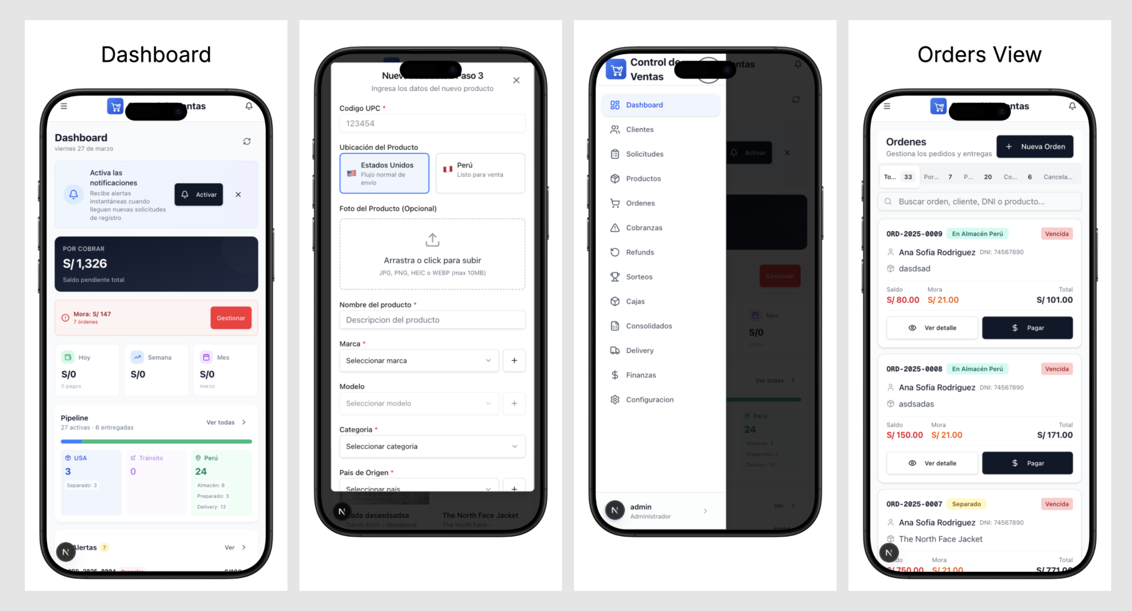 Sales & Logistics Control — USA to Peru