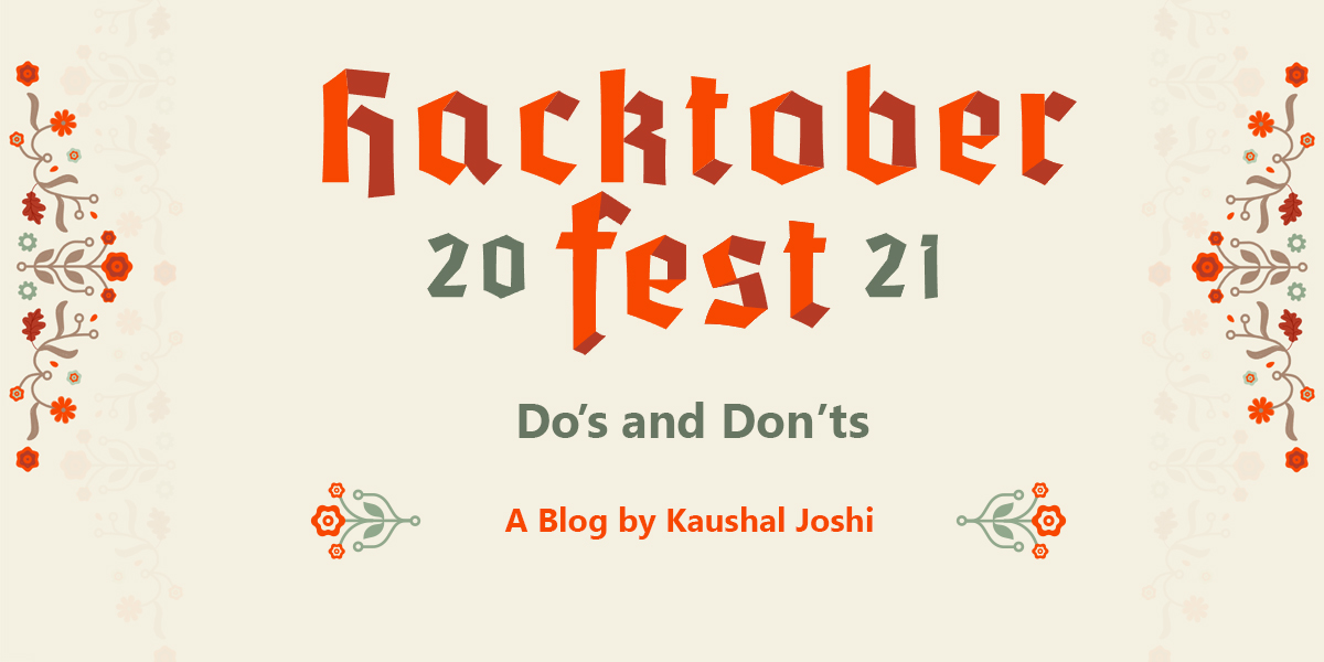 Hacktoberfest: Do's and Dont's