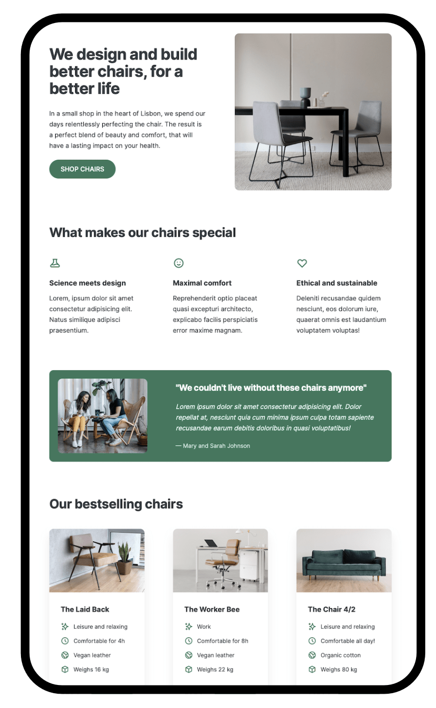 Furniture Store Prototype Image