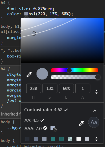 devtools contrast color picker
