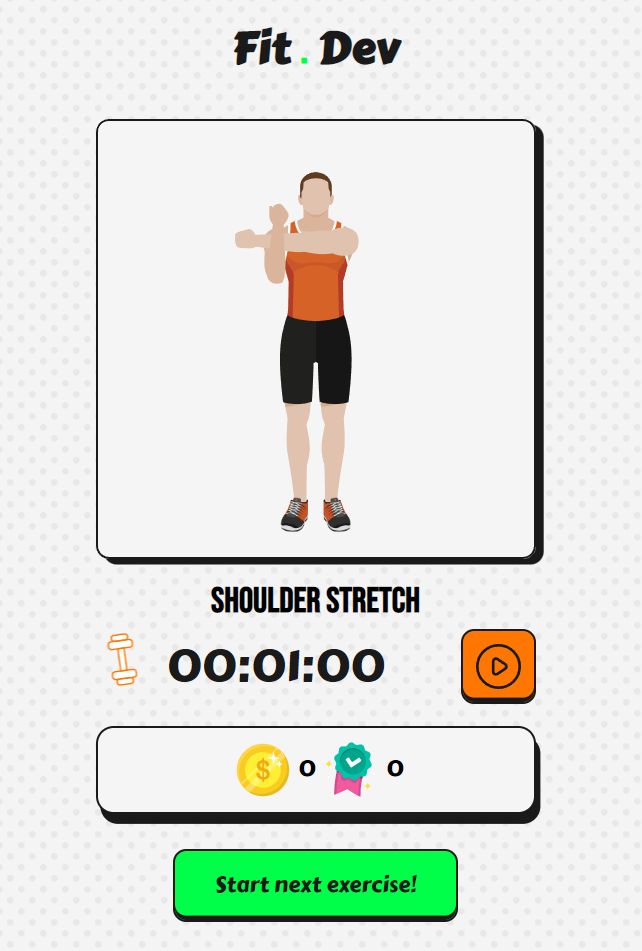 fitness demo man doing shoulder stretch