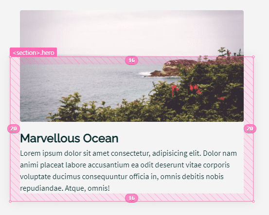 marvelous ocean 20px of spacing