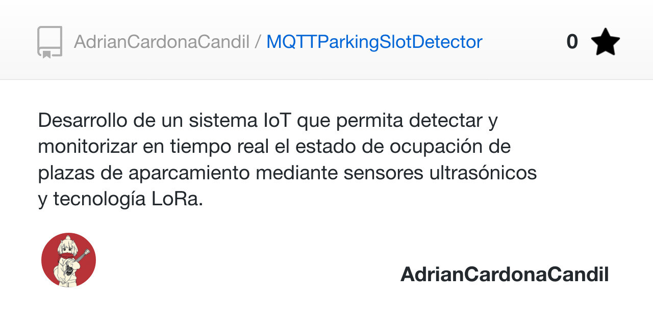 Imagen del proyecto MQTT Parking Slot Detector
