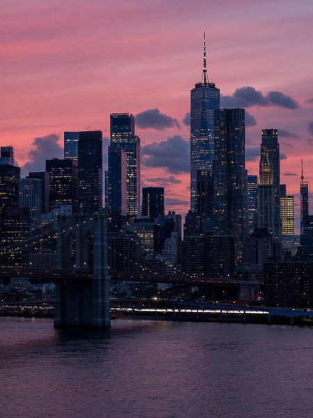 Skyline au crépuscule