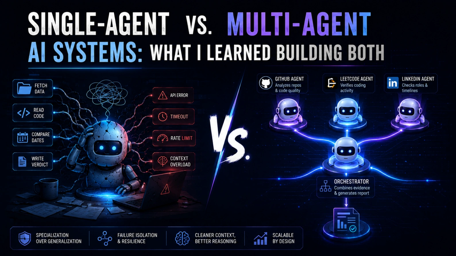 Single-Agent vs. Multi-Agent AI Systems: What I Learned Building Both